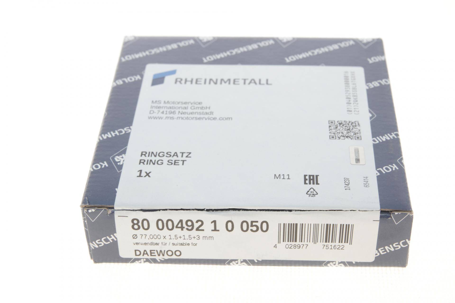 Кільця поршневі Daewoo Lanos/Nexia 1.5 8V 90- (77.00mm/+0,50) (1.5x1.5x3.0)