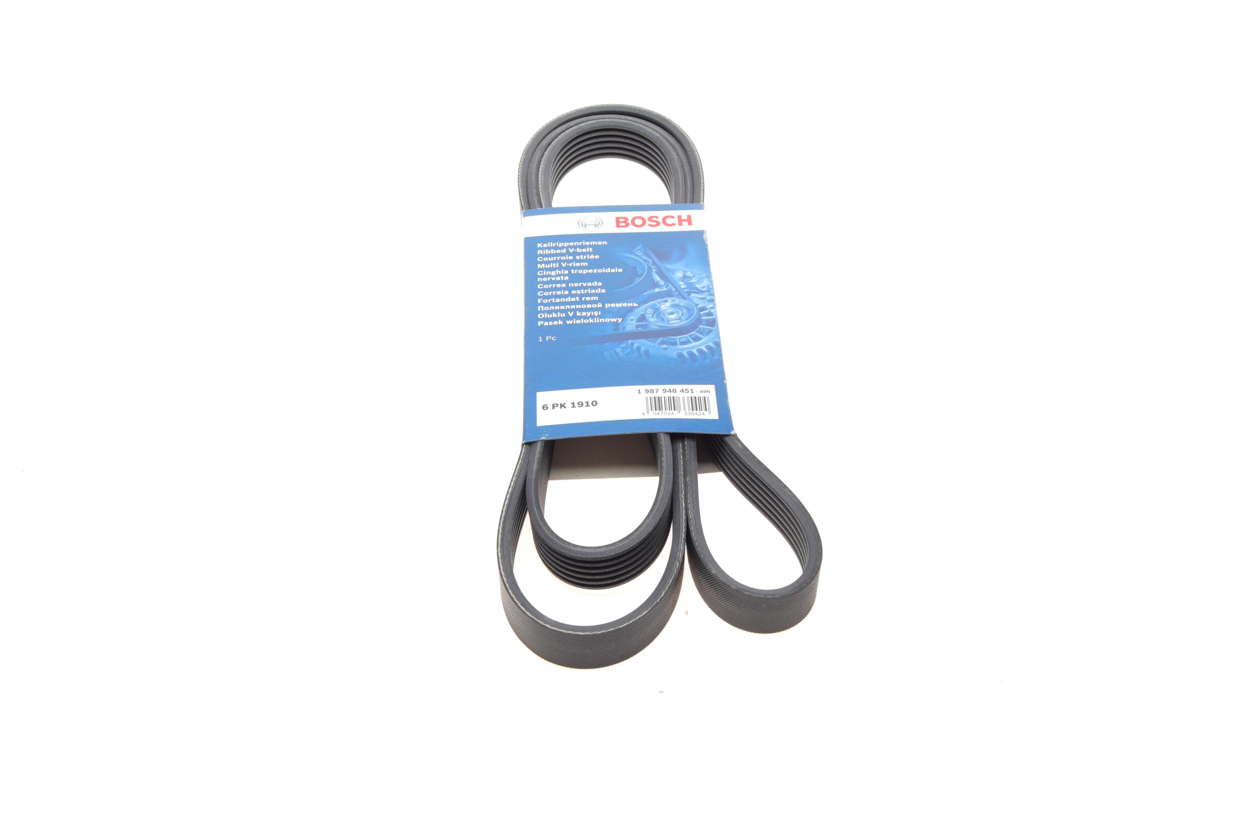 Ремінь генератора Jeep Wrangler 4.0 98-07/Toyota Avensis 1.6/1.8 00-03/Subaru Forester 13- (6PK1910)