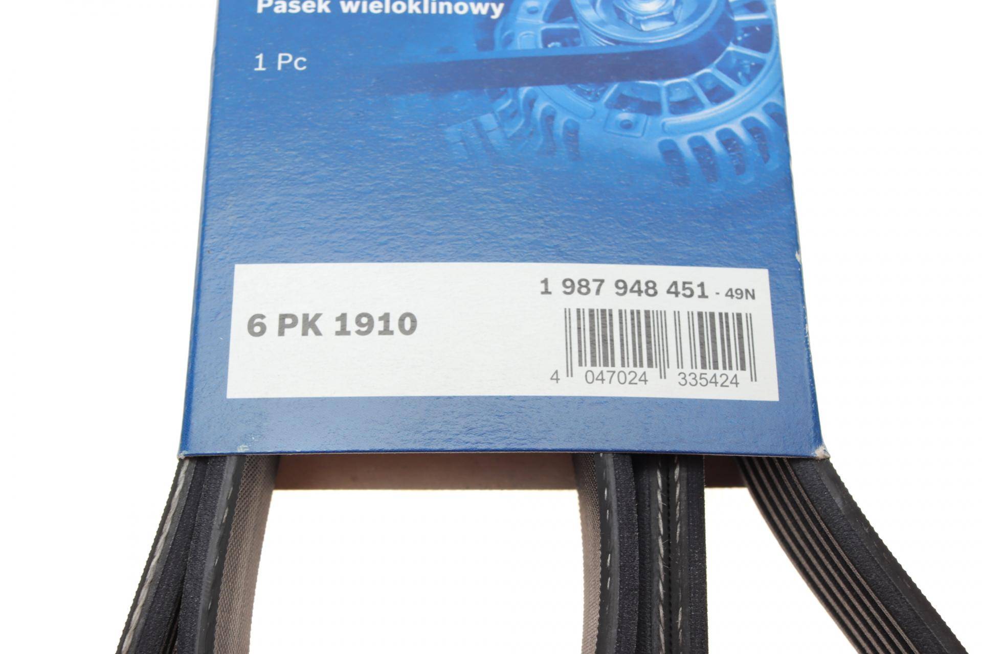 Ремінь генератора Jeep Wrangler 4.0 98-07/Toyota Avensis 1.6/1.8 00-03/Subaru Forester 13- (6PK1910)