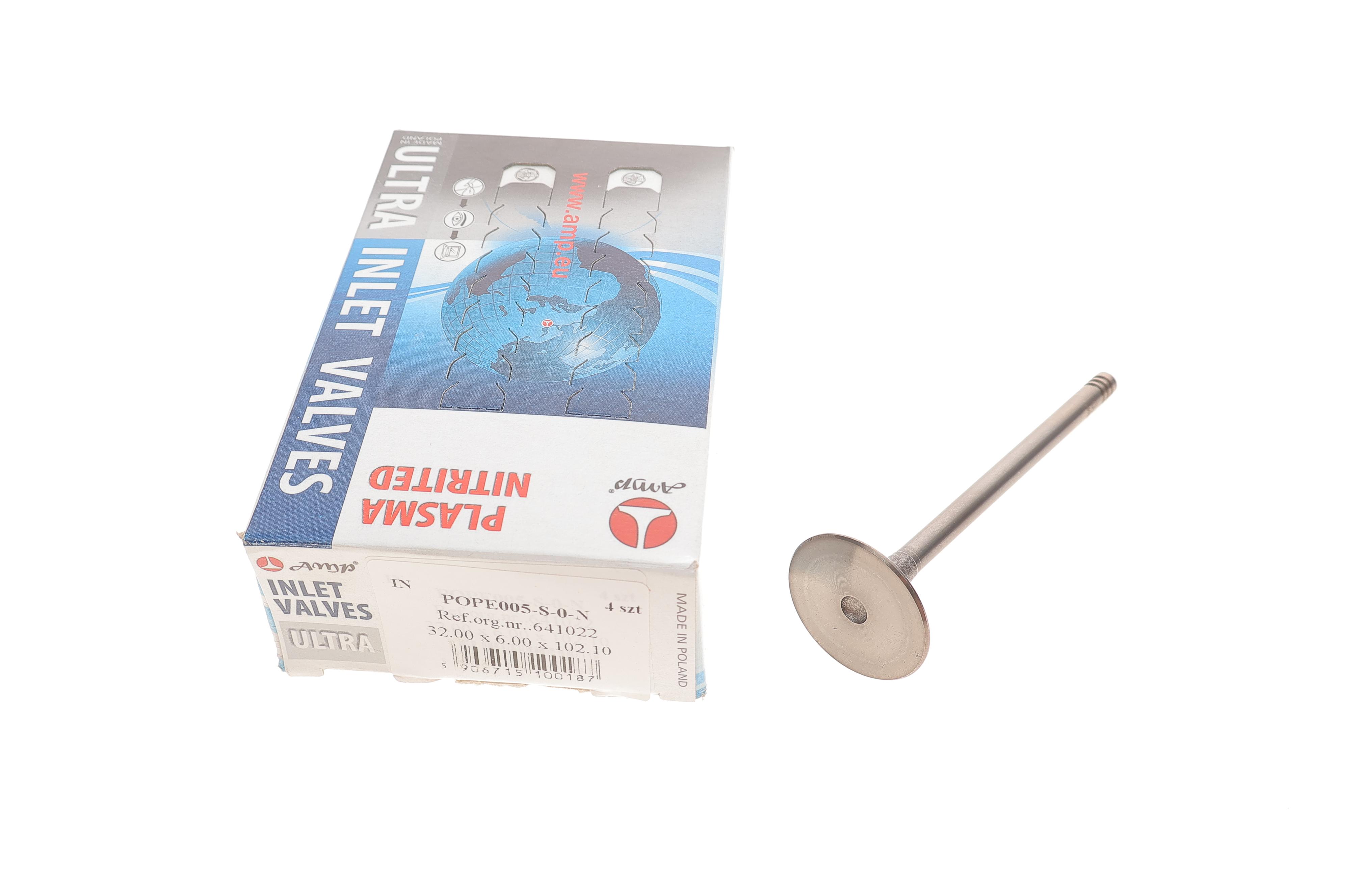 Клапан (впуск) Opel Astra F/G/Vectra A/B/C 1.8/2.0/2.5 92-06 (32x6x102.1) (азотований)