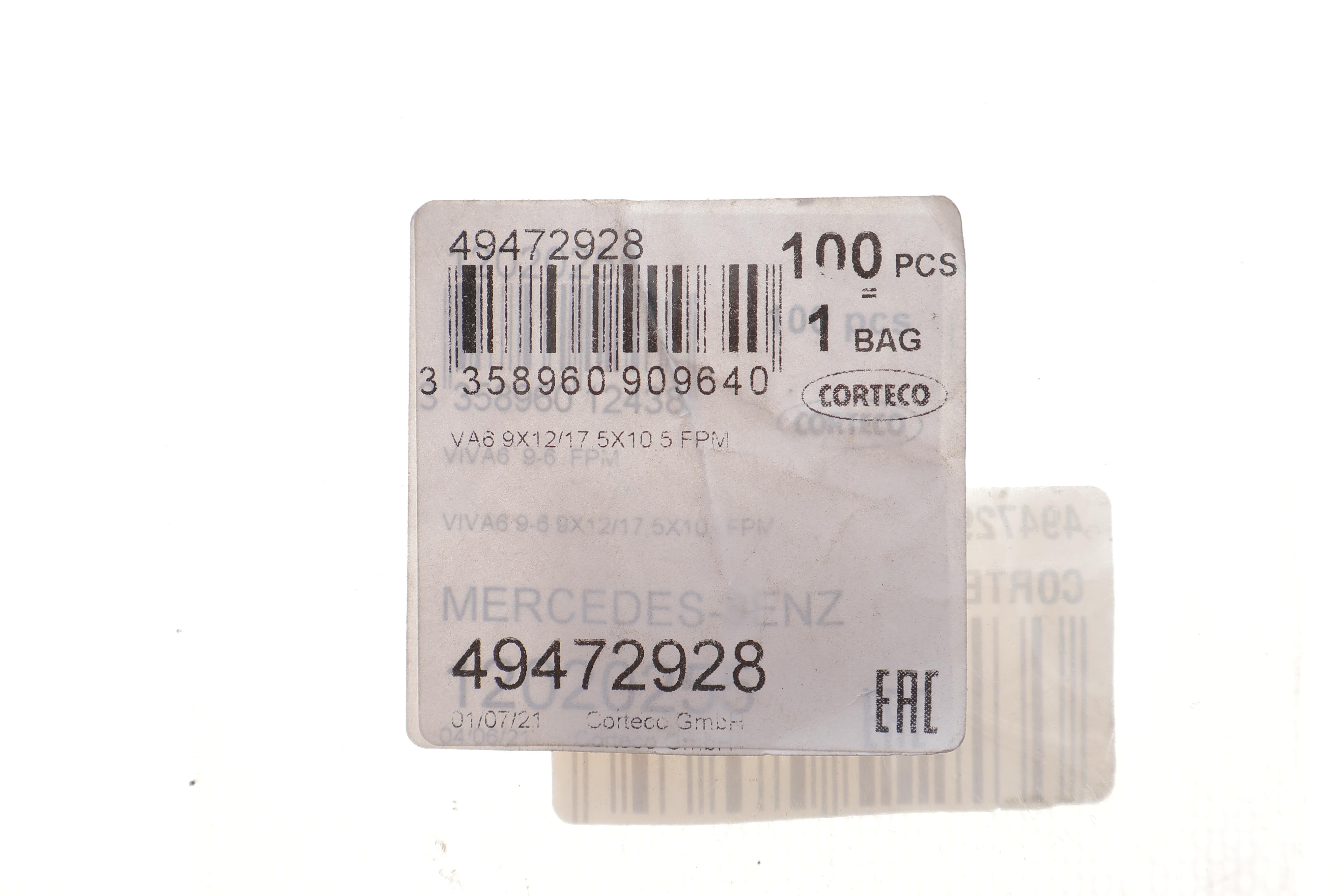 Сальник клапана (випуск) MB 190 (W201) 1.8-2.6 (M102/M103) 82-93 (9x12/17.5x10.5)