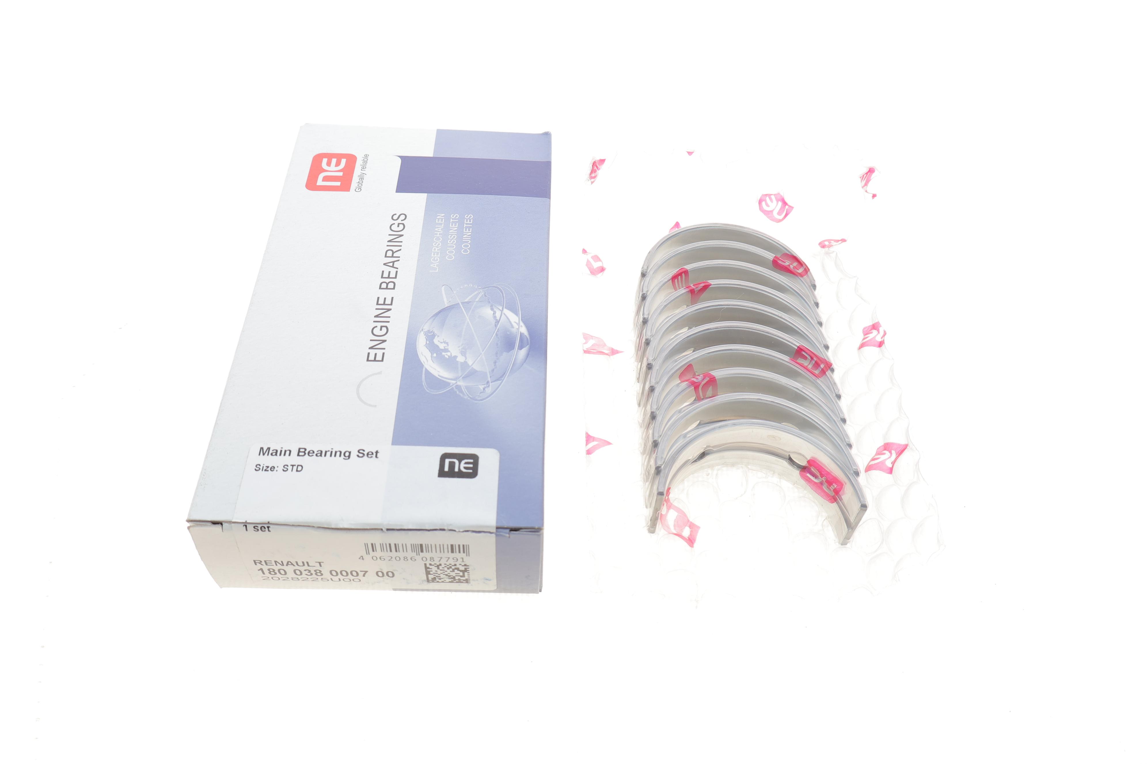 Вкладиші корінні Renault Kangoo 1.6 16V 01- (STD) = 6038070000