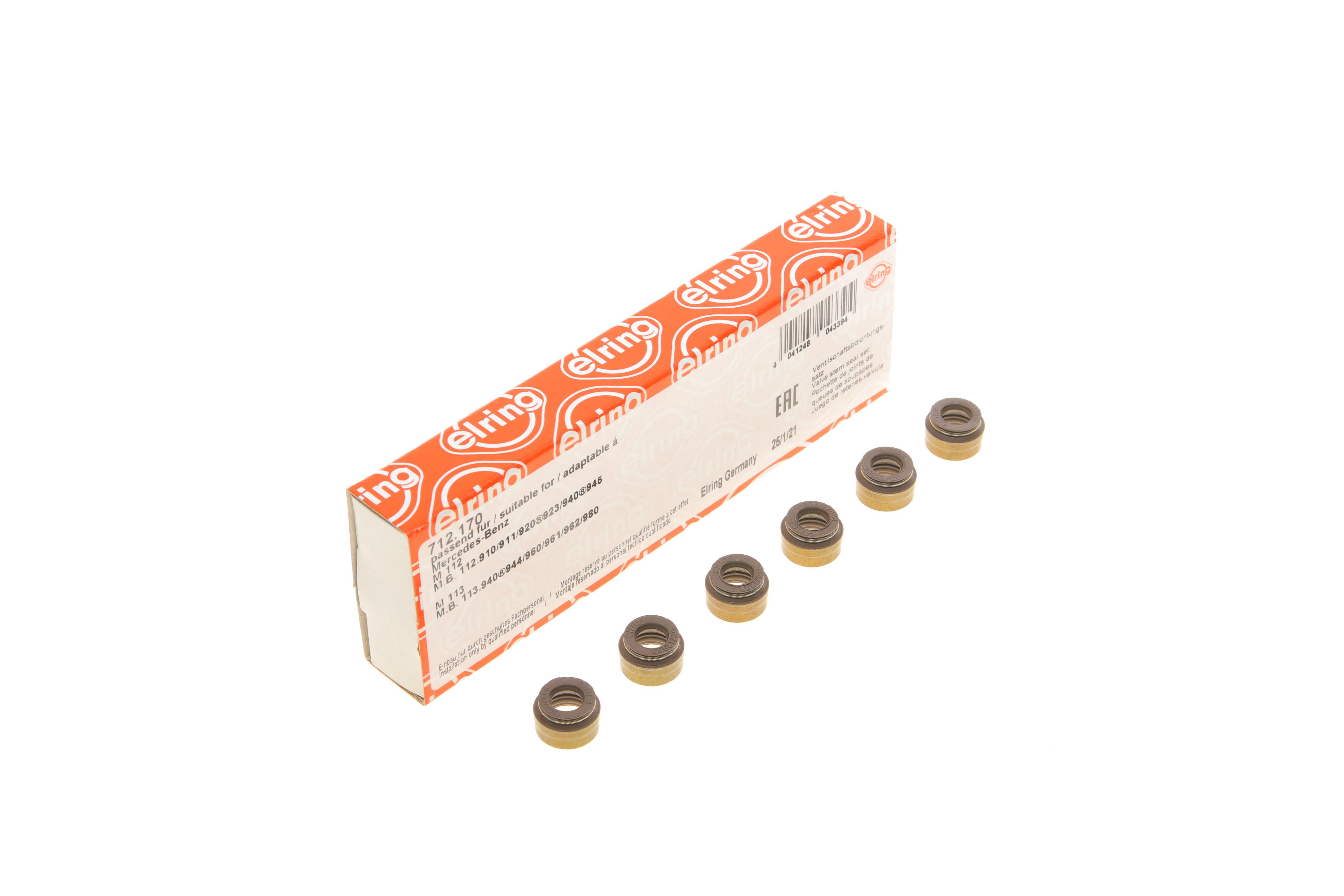 Сальник клапана (впуск/випуск) MB Vito (W639) 03- (к-кт 6шт)