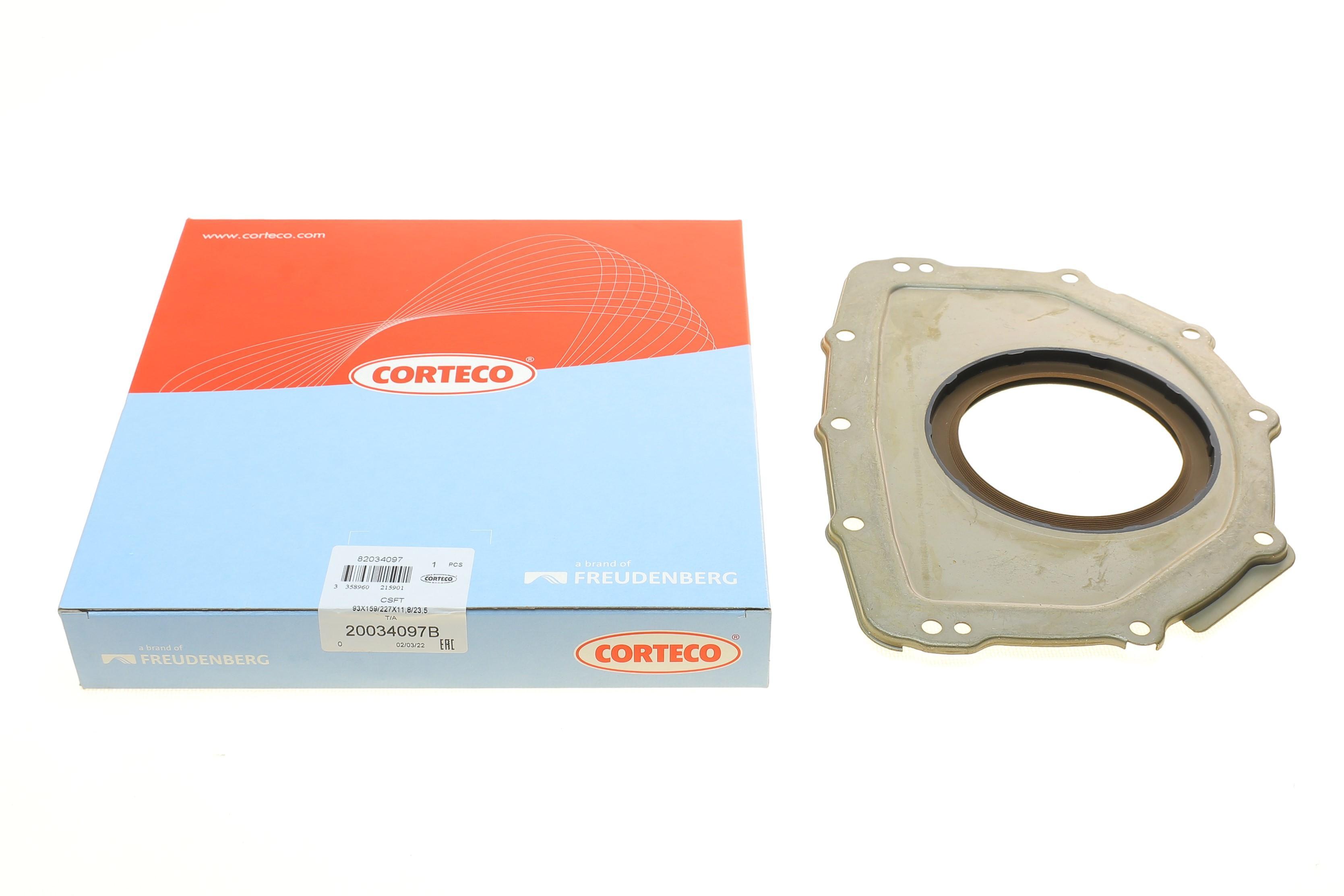 Сальник колінвалу (задній) MB Sprinter 3.0CDI OM642 (93x159x11.8/227x23.5) (з монтажною оболонкою)