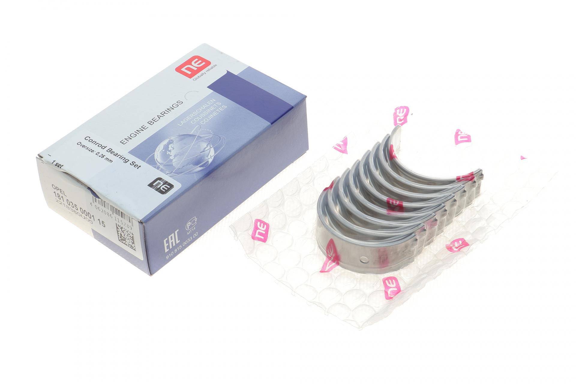 Вкладиші шатунні Opel Vectra/Daewoo Lanos 1.2-1.6i 88- (+0.25) = 6135502500