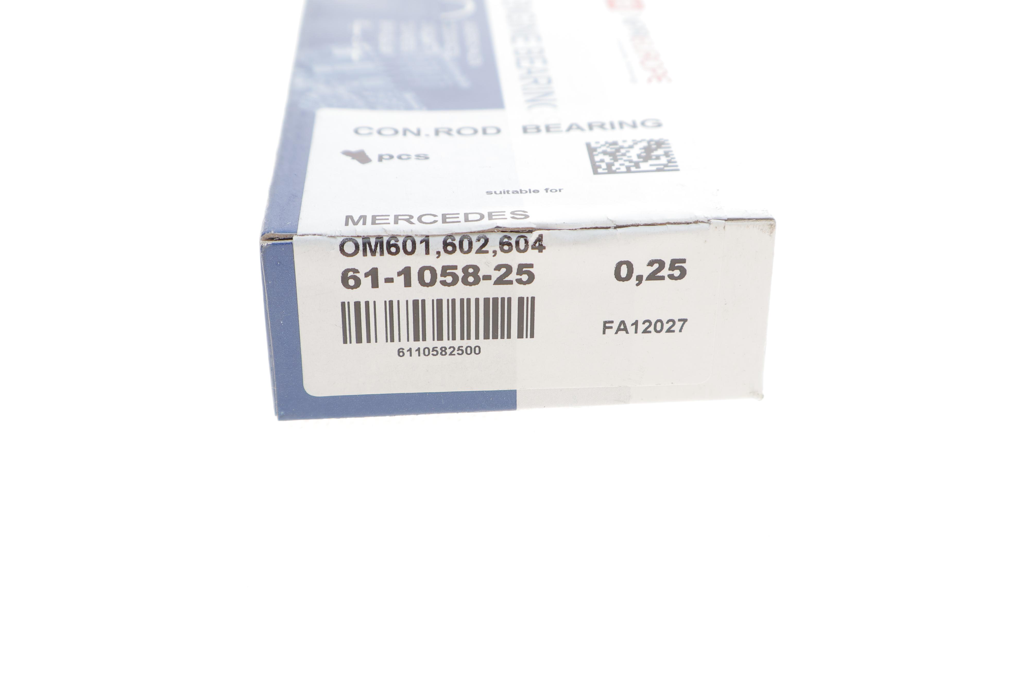 Вкладиші шатунні MB 208 2.3D OM601 (+0, 25) (61-1058-25) = 6110582500