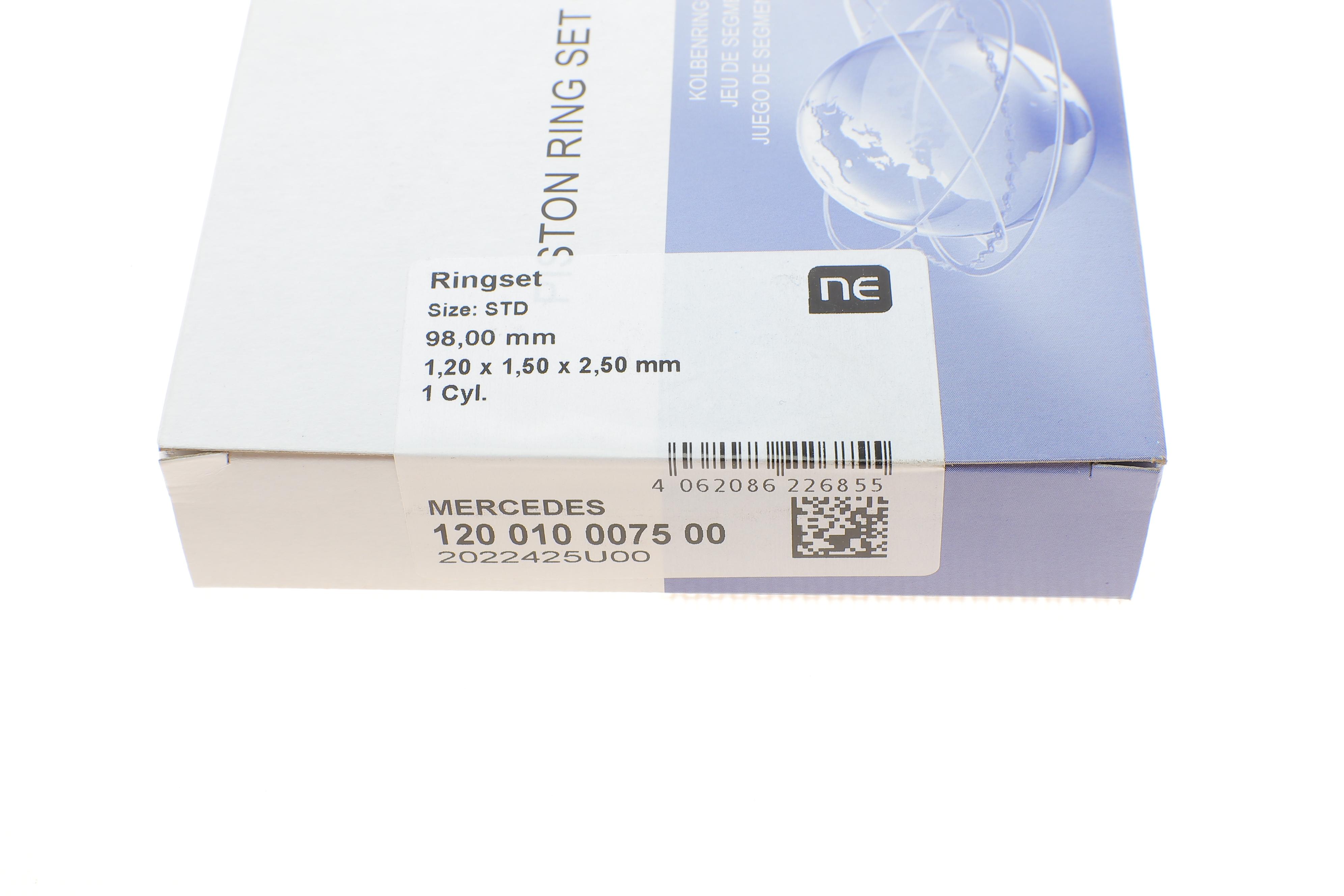 Кільця поршневі MB E-class (W211/W212) 06-11 (98.00mm/STD) (1.2-1.5-2.5) = 8912850000