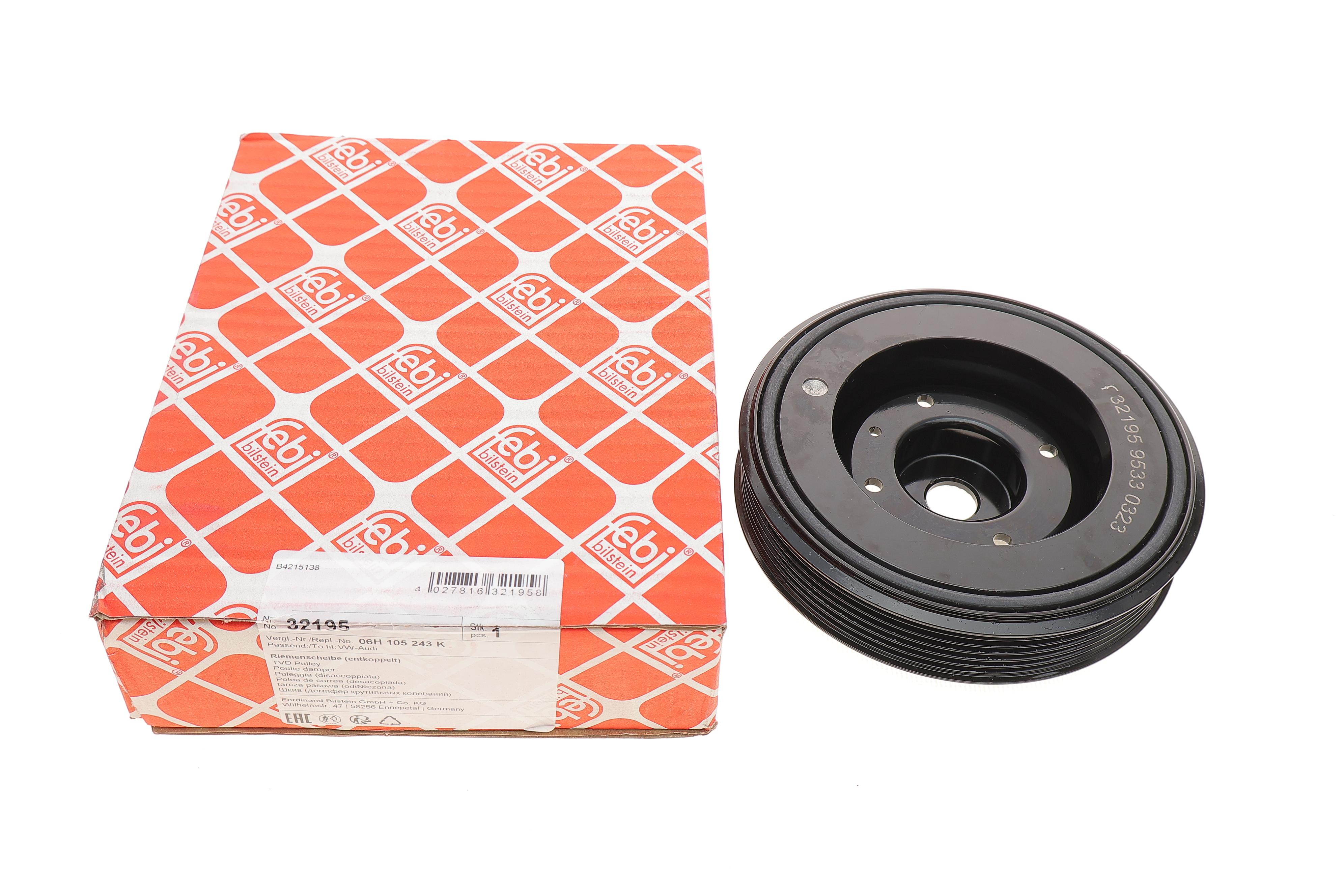 Шків колінвалу VW Golf VI/Passat/Audi A6 2.0TSI/2.0GTI/2.0TFSI 04- (d=143mm)