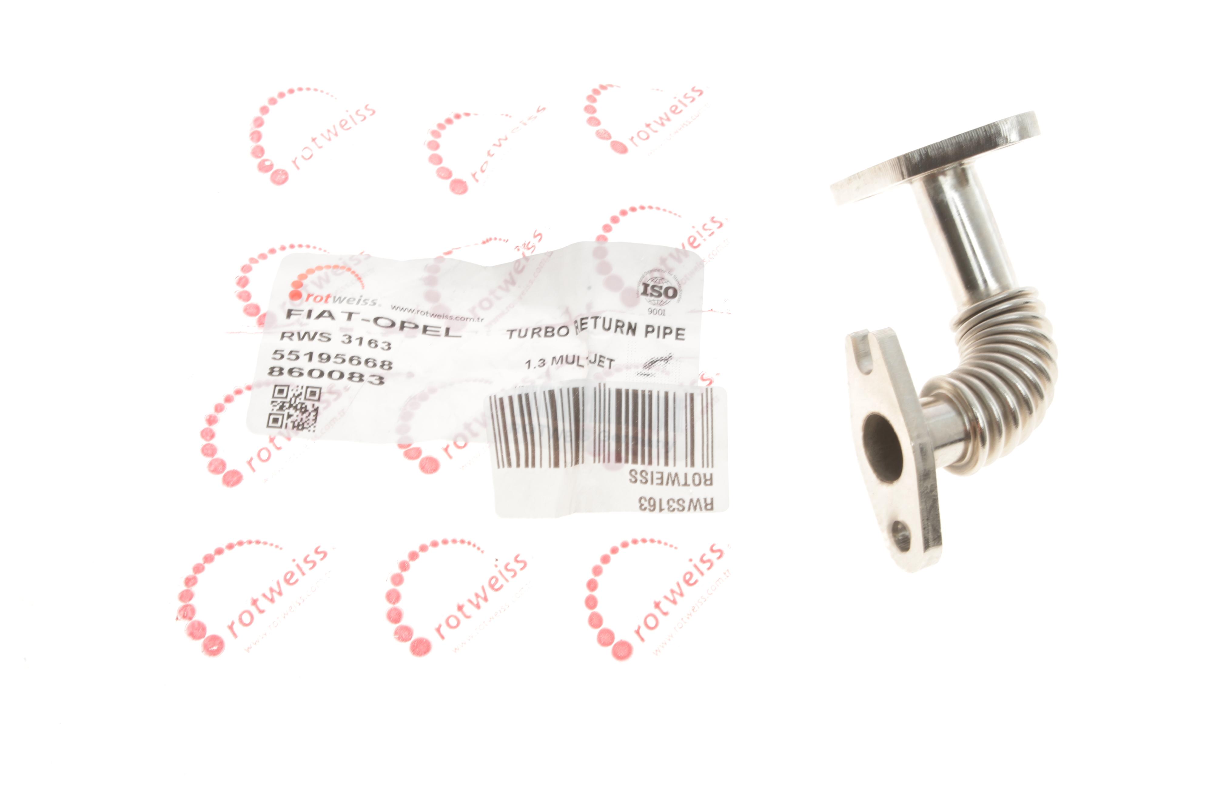 Трубка зливу оливи з турбіни Fiat Doblo 1.3D 01-