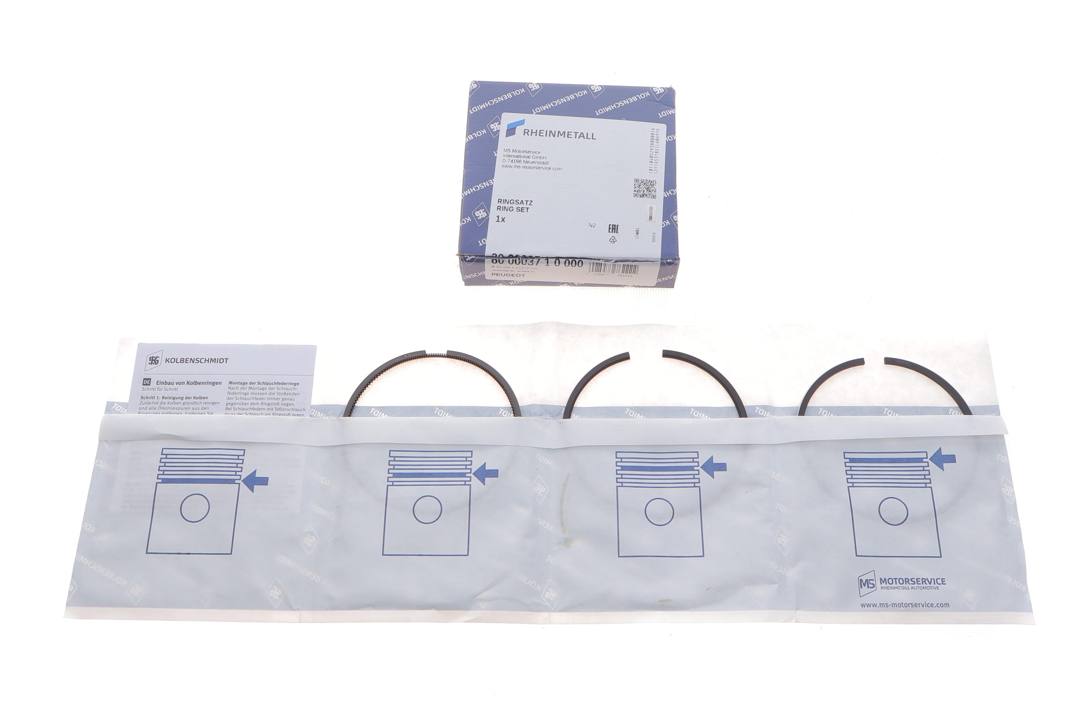 Кільця поршневі Peugeot Partner 1.9D (83.00mm/STD) (2-2-3)