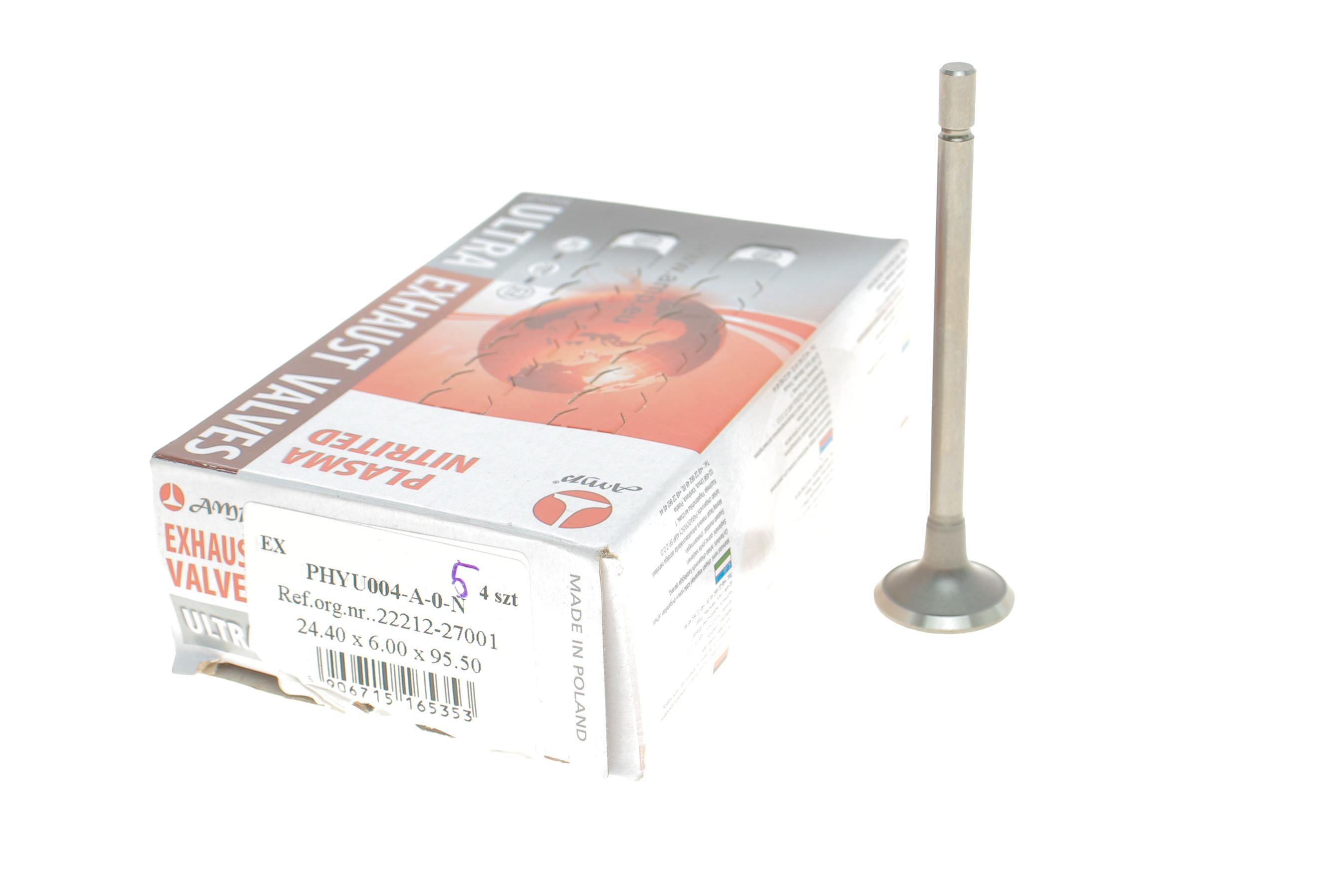 Клапан (випуск) Hyundai Accent/Santa Fe/Kia Sportage 1.5-2.2CRDi (24.40x6x95.5) (азотування)