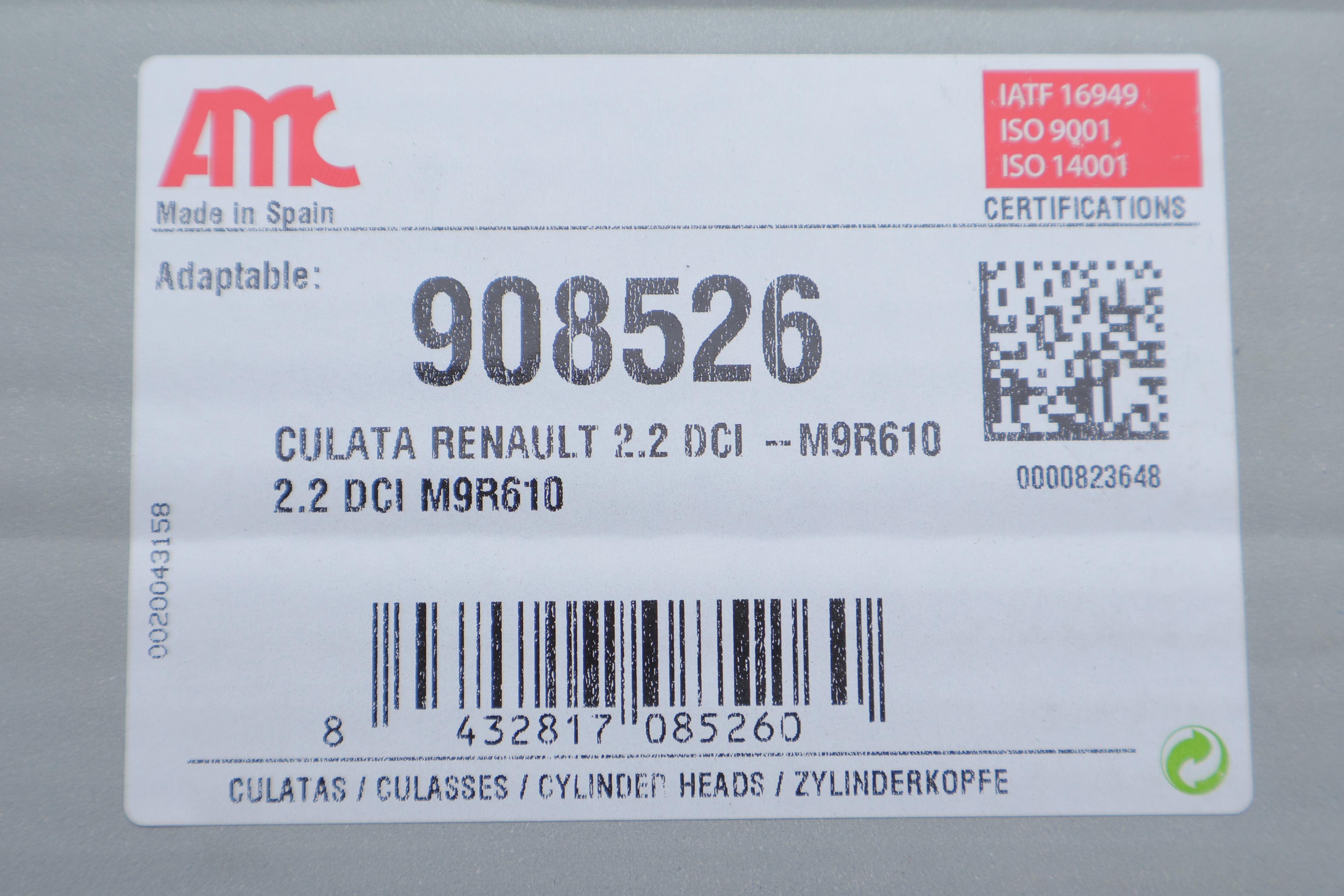 Головка блоку циліндрів Renault Master 2.3dCi 10-/Trafic 2.0dCi 06-