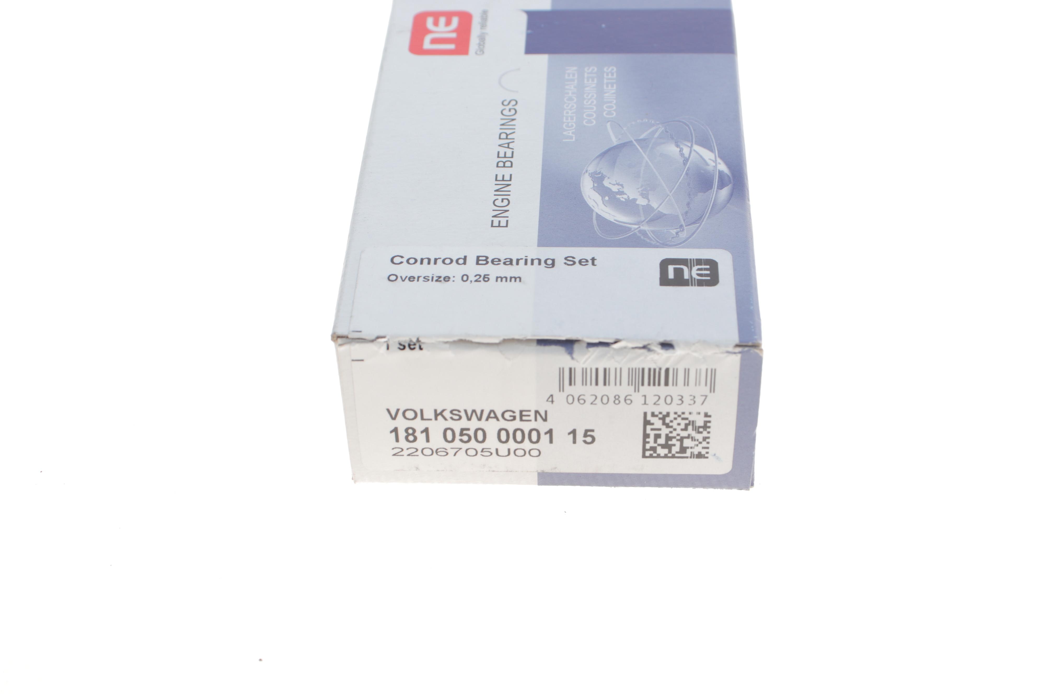 Вкладиші шатунні VW Golf/Passat/Caddy 1.6i/1.8i/2.0i (+0.25) = 6150502500