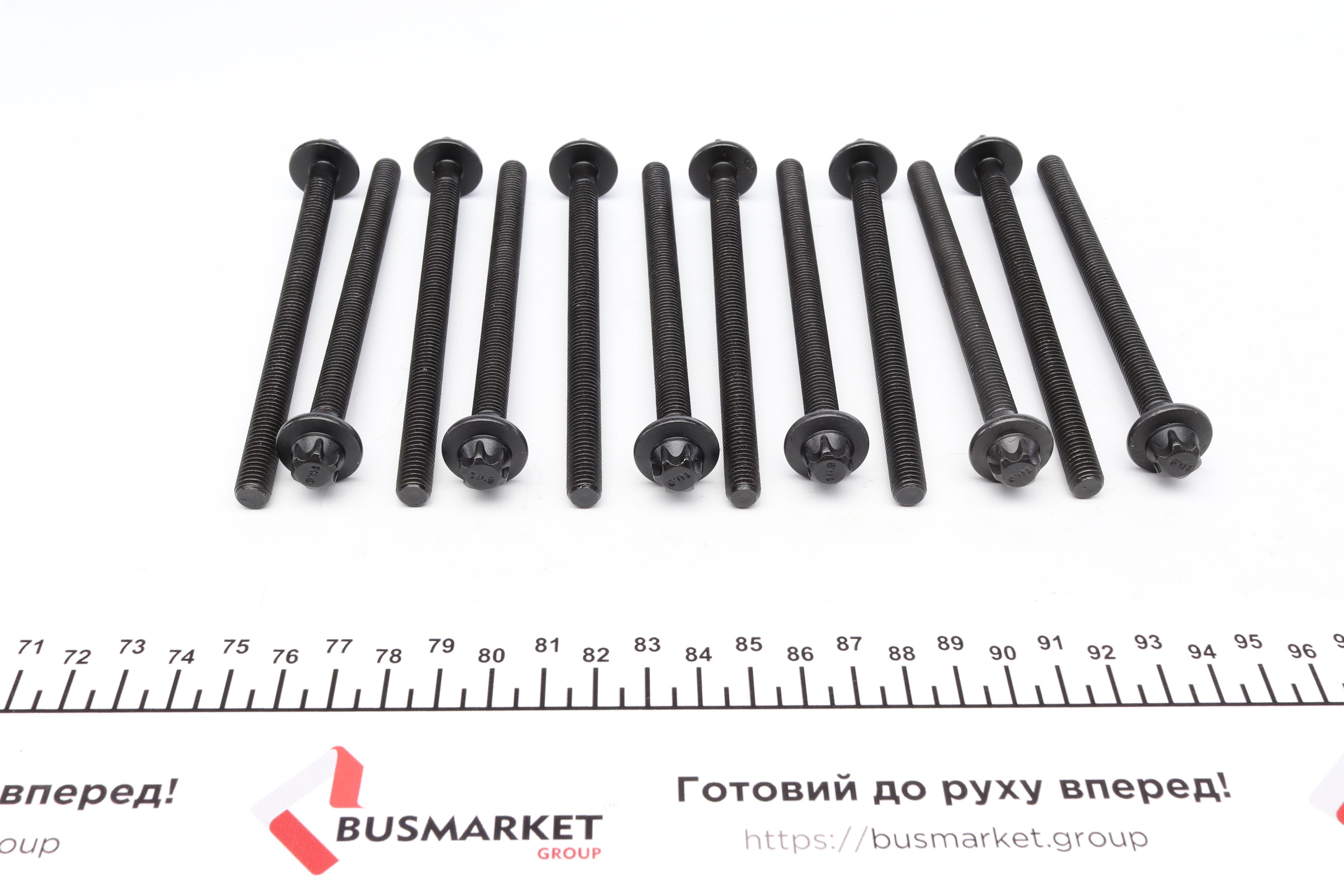 Болти головки (к-кт 12шт.) Opel Combo/Astra F/G/H/Corsa B/C/D/Meriva/Tigra 1.2-1.4 98- (M8x1.25x119)