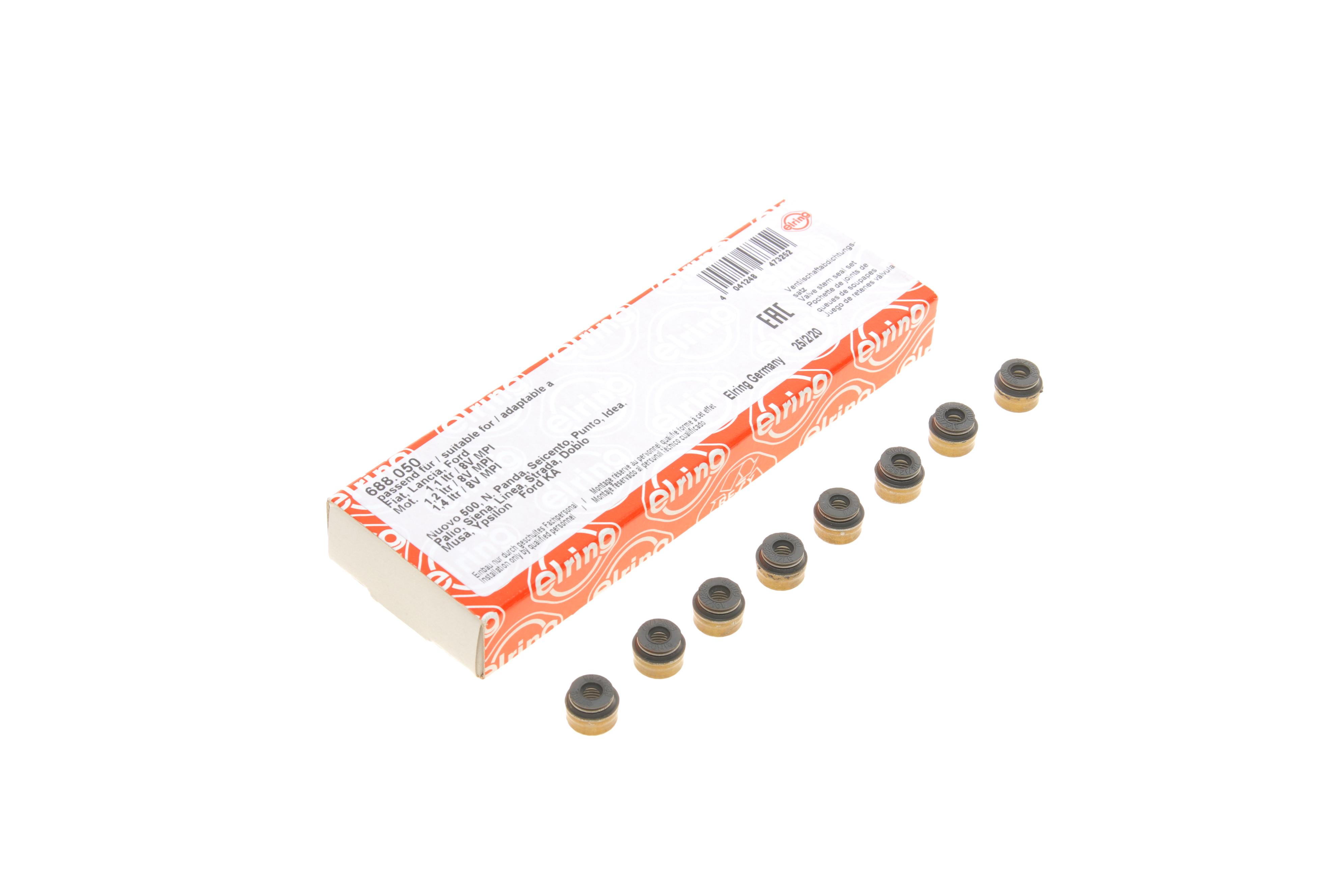 Сальник клапана (впуск/випуск) Fiat Doblo 1.2/1.4 00- (5x7.8/11x8) (к-кт 8шт)