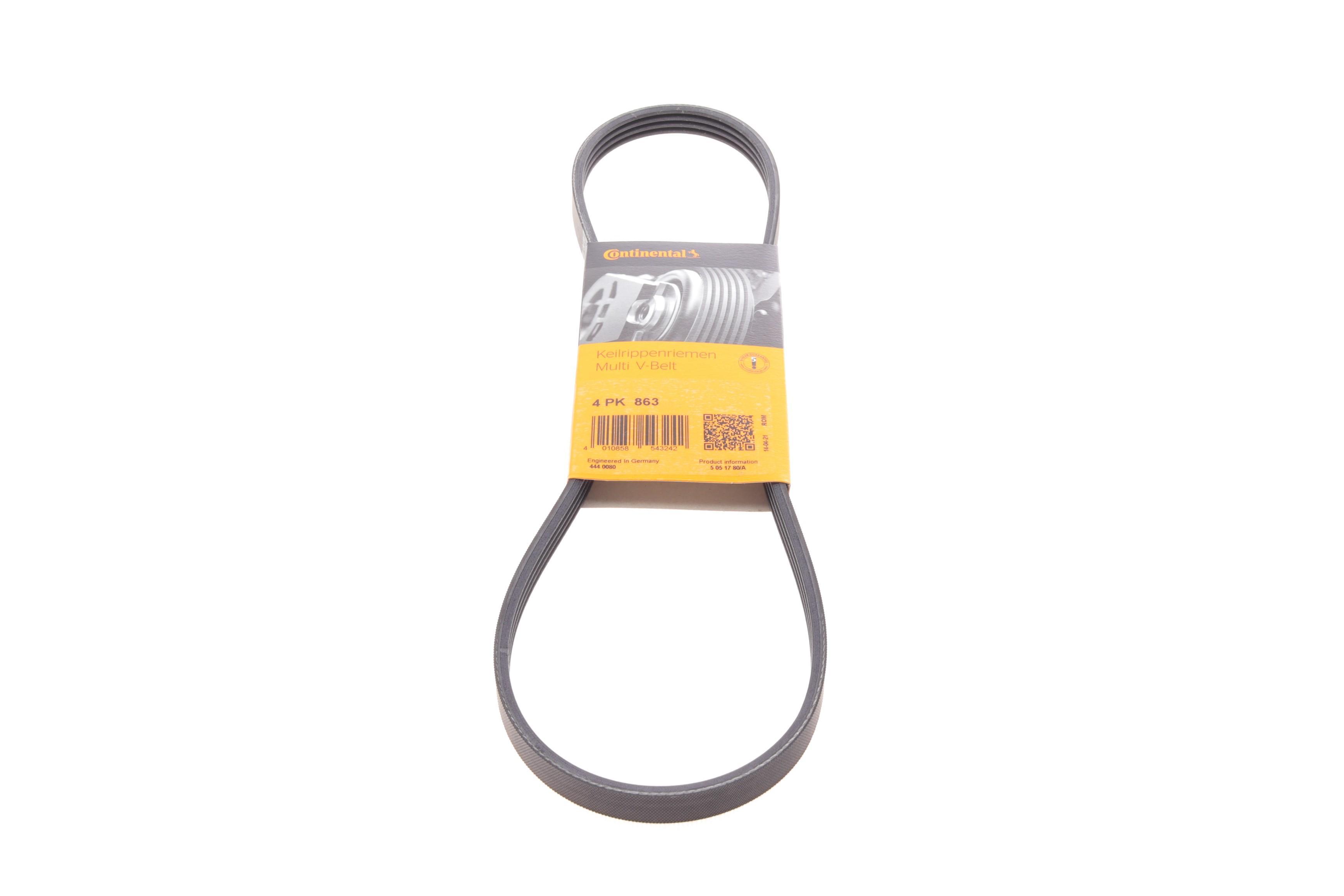 Ремінь генератора BMW 3 (E46) 5 (E39/E60)/7 (E65/E66/E67)/X3 (E83)/X5 (E53) 2.5/3.0D 00-10 (4PK863)