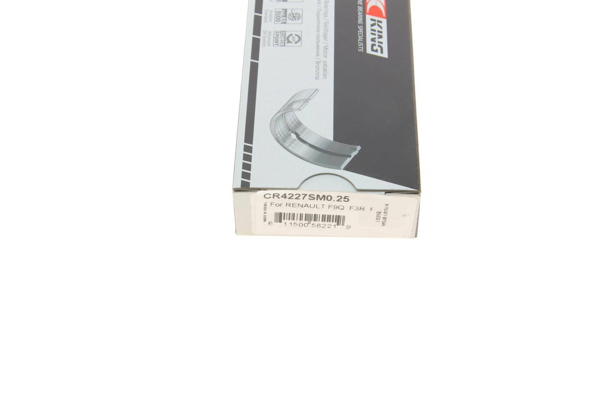 Вкладиші шатунні Renault Trafic 1.9dCi/2.0 16V 01- (+0.25)