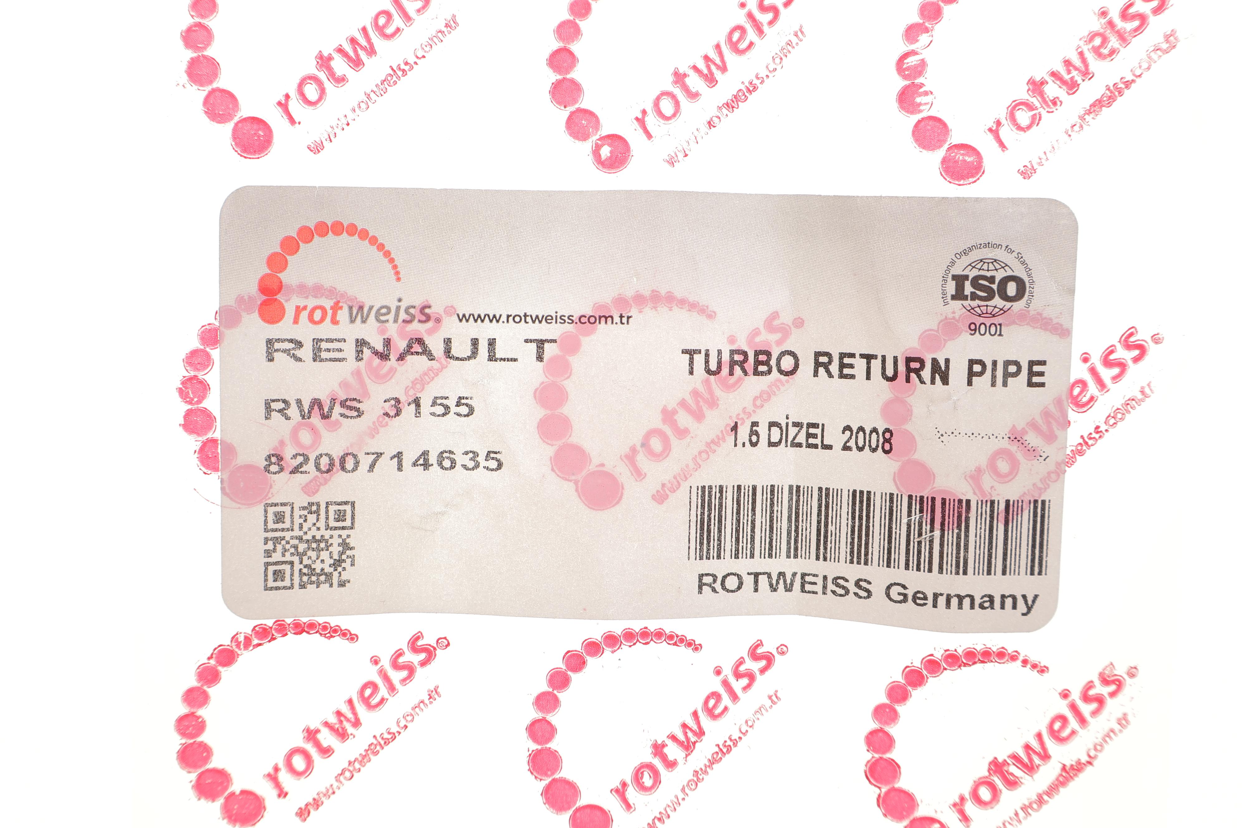 Трубка зливу оливи з турбіни Renault Kangoo 1.5dCi 01- E3