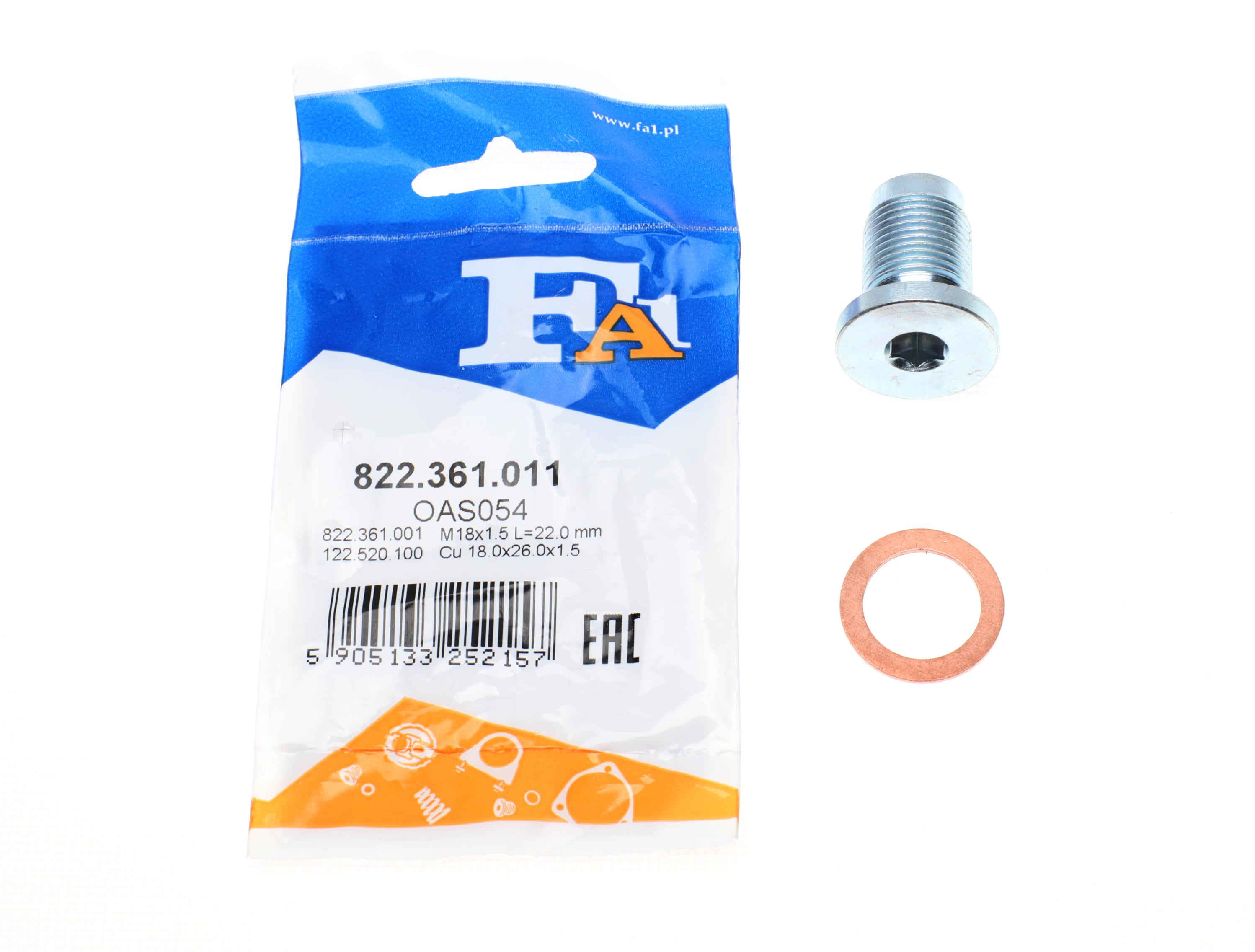 Болт зливу оливи + шайба Fiat Doblo 1.9 JTD 01- (M18x1,5)