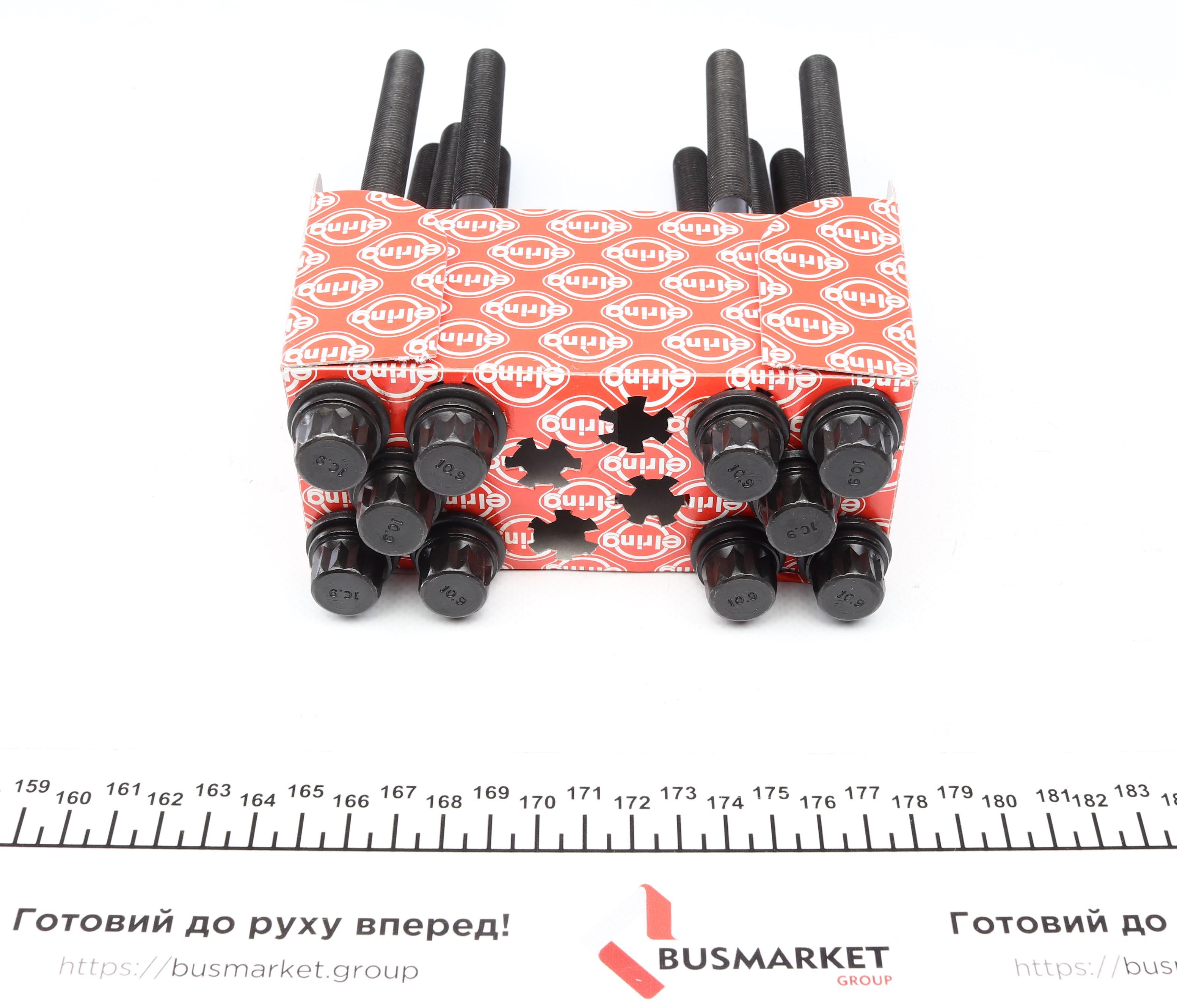 Болти головки (к-кт 10шт.) Hyundai Tucson/Santa Fe/Kia Cee'd/Cerato1.5D/2.0D 01- (M12x184mm)