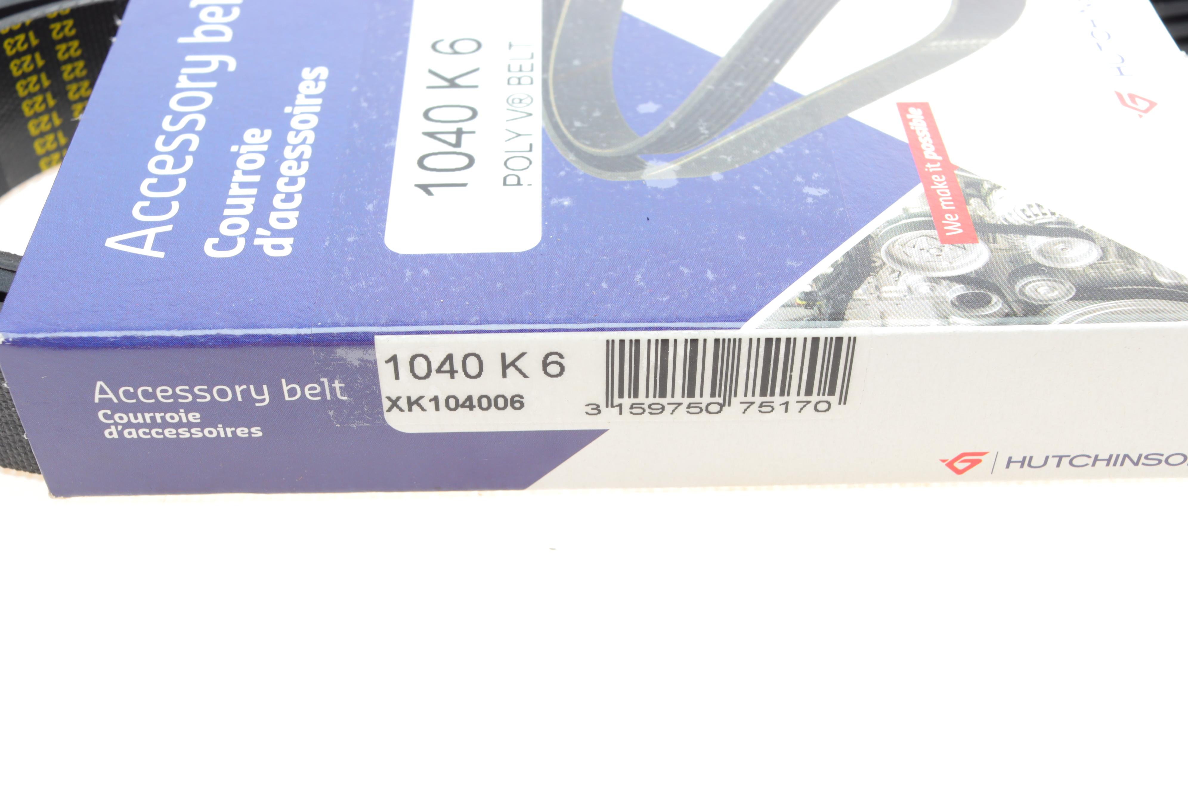 Ремінь генератора Lexus RX 03-08/Fiat Brava/Bravo 1.6/1.9D 96-14 (6PK1040)