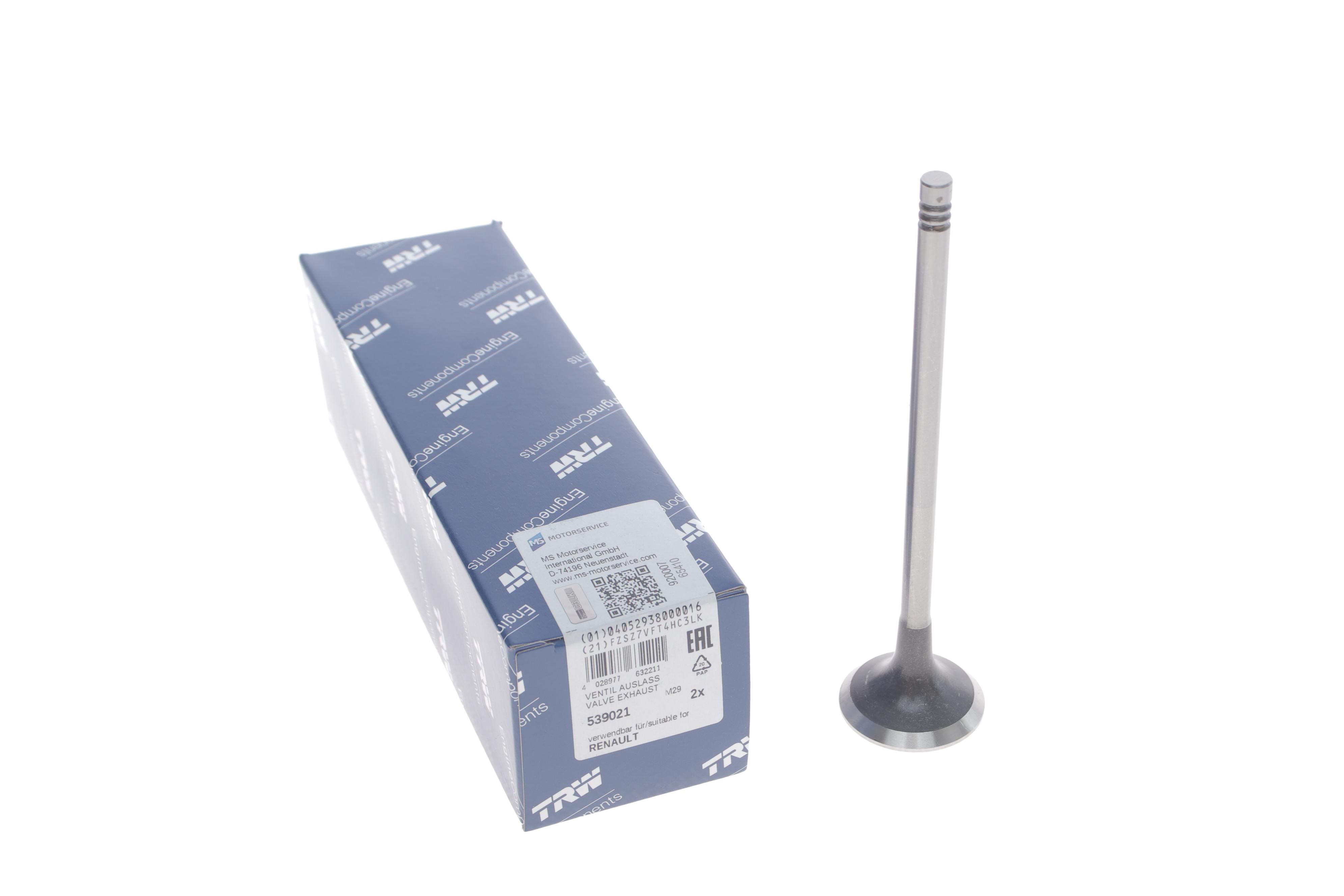 Клапан (випуск) Renault Master 2.2/2.5 dTi/dCi 00- (29.5x6x123)