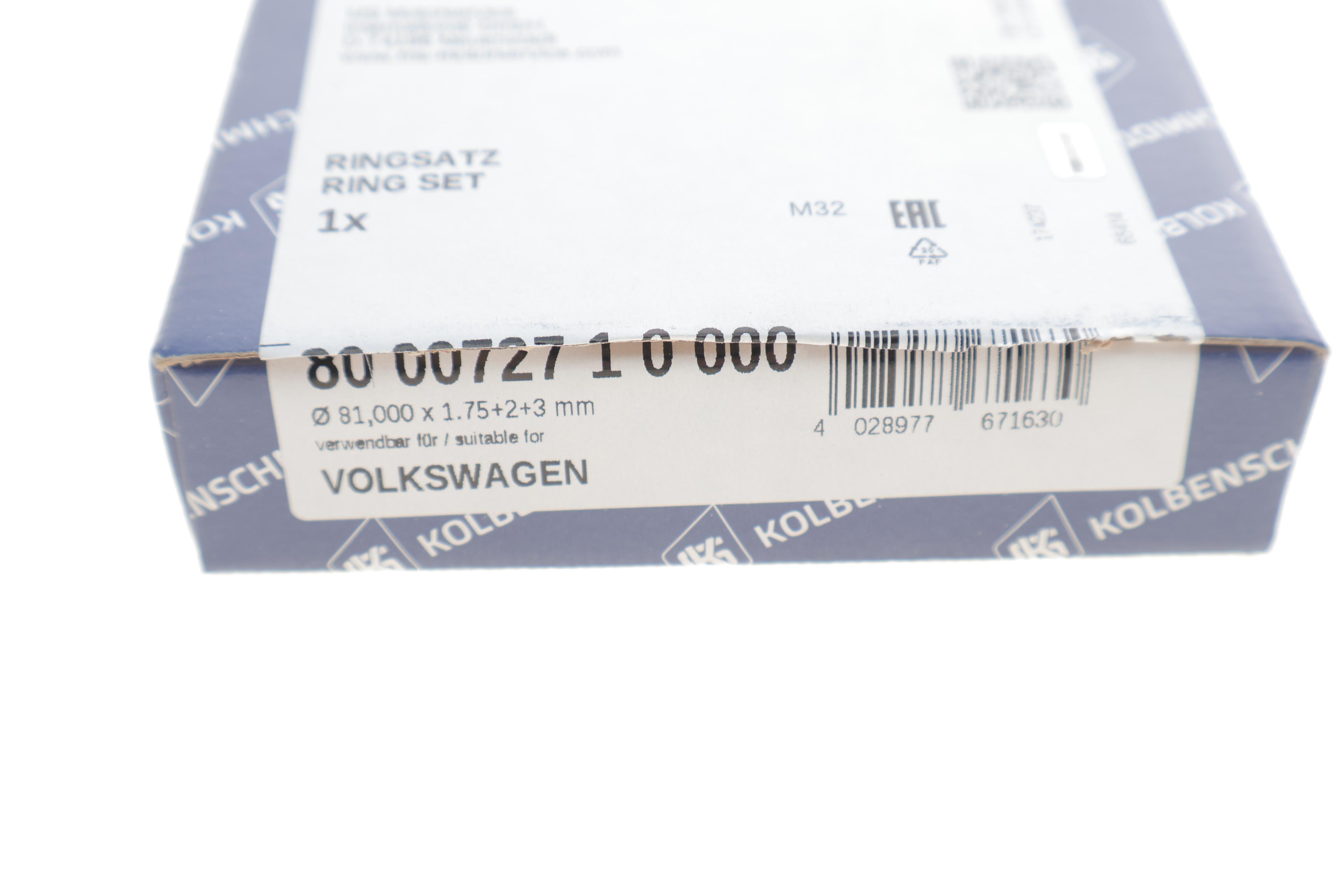 Кільця поршневі VW Passat 2.0TDI (81.01mm/STD) (1.75-2-3) (на 1 поршень)