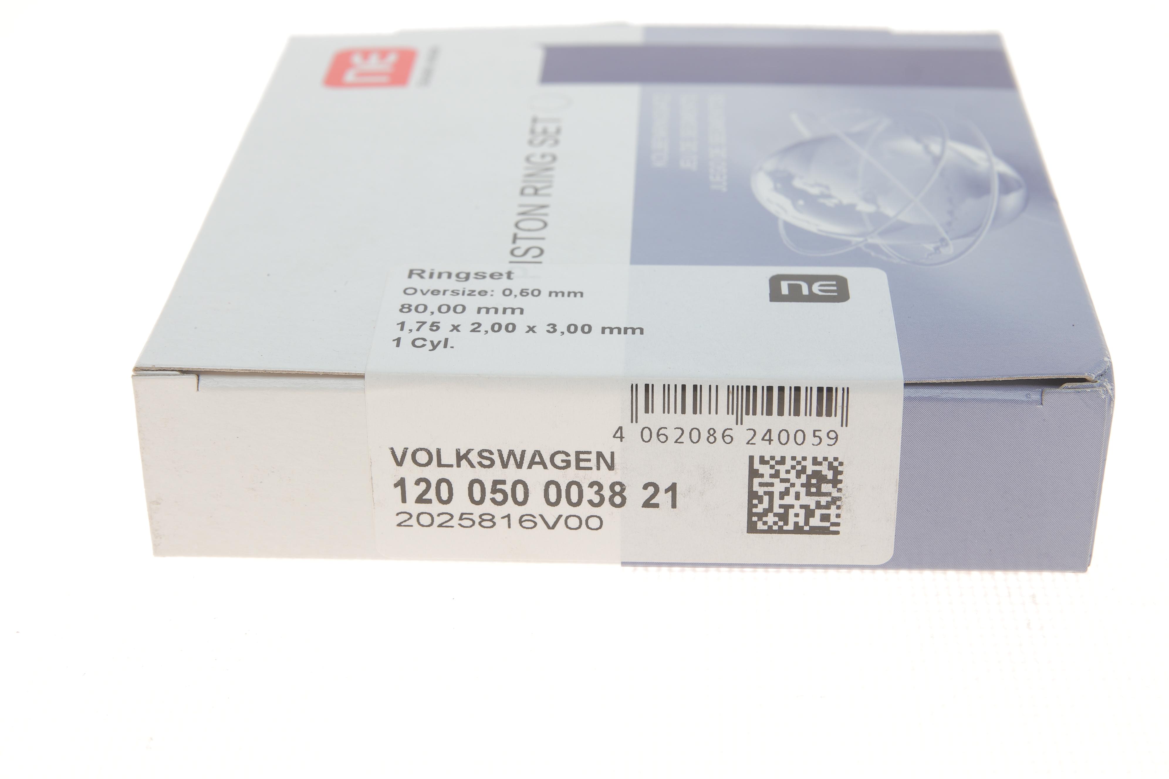 Кільця поршневі VW T4 1.9TD/2.4D 90-03 (80.00mm/+0.5) (1.75-2-3) = 8950485000