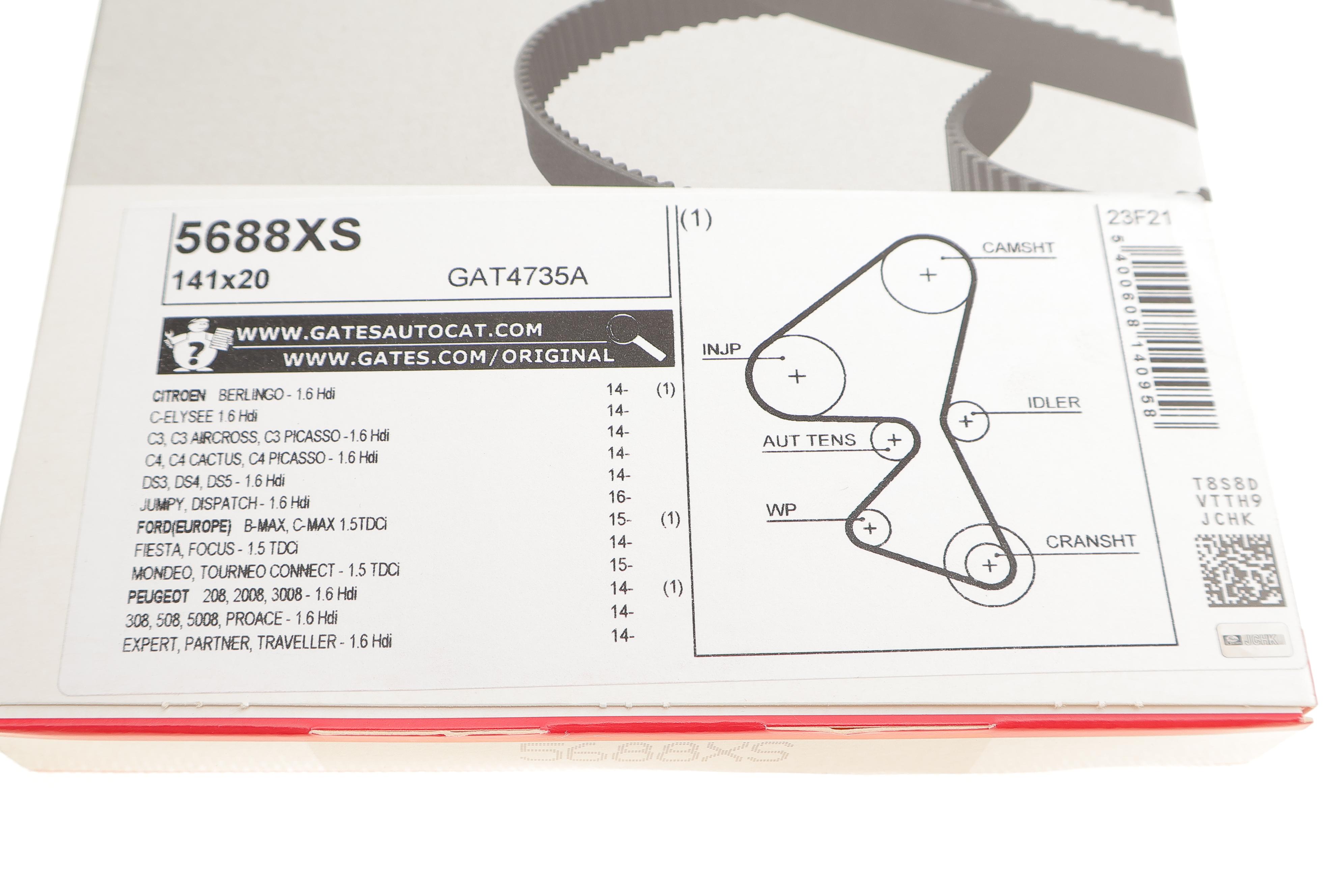 Ремінь ГРМ Citroen Berlingo/С3/С4/Jumpy 1.6 HDI 08-/Ford Focus/Fiesta/Mondeo 1.5TDCi 15- (141x20)