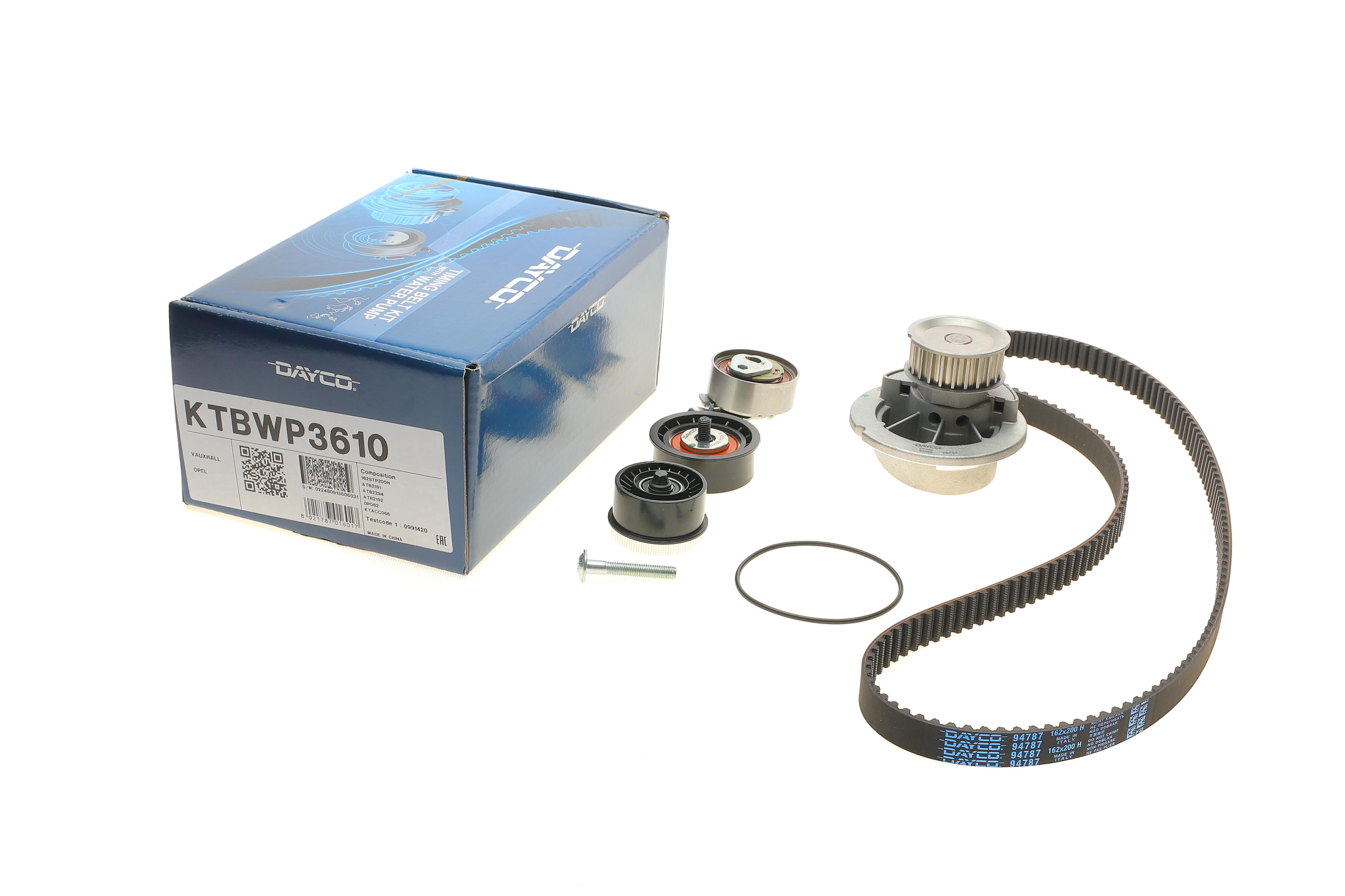 Комплект ГРМ + помпа Opel Astra G 98-05/Zafira 99-15/Combo 1.6 05- (162x20)