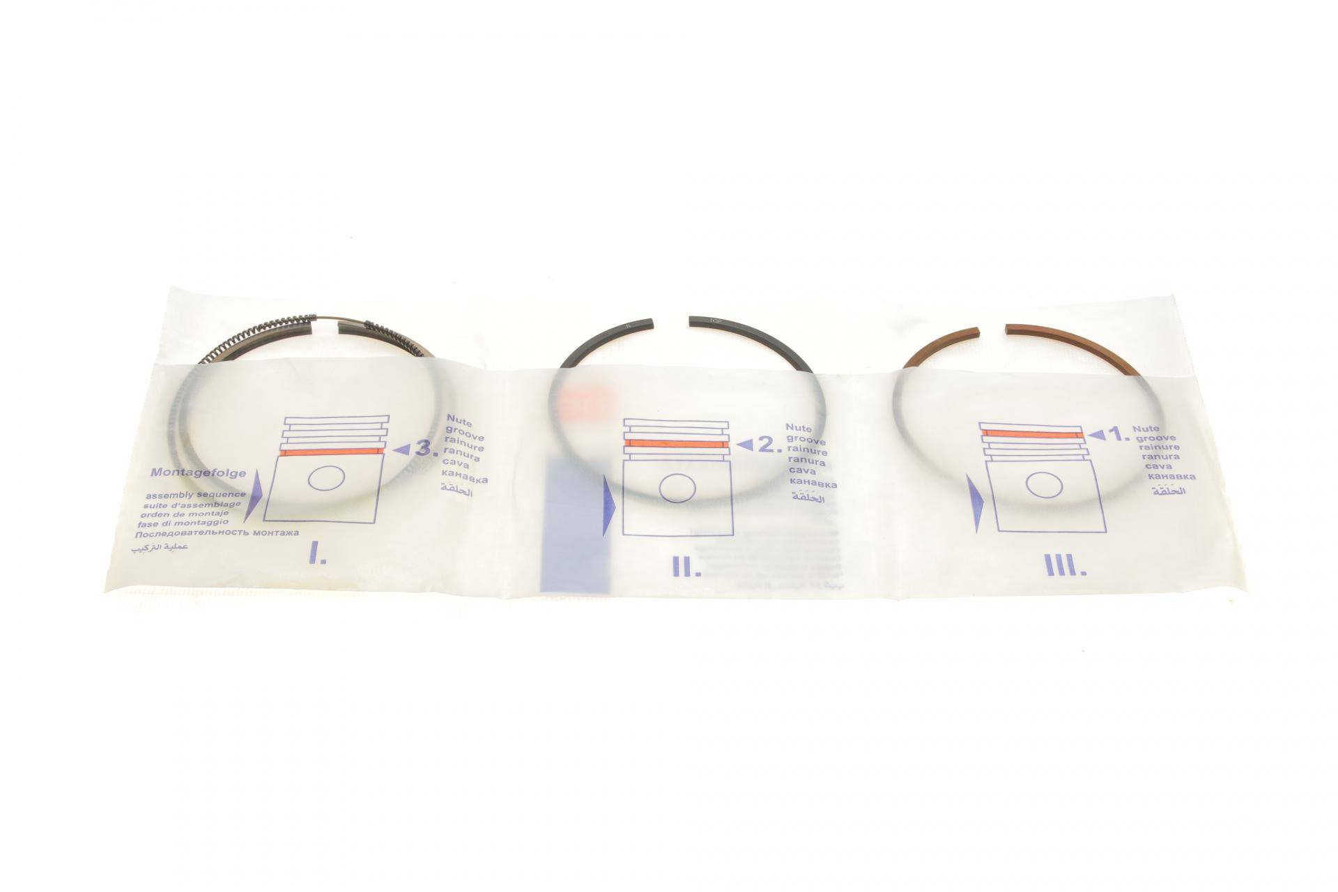 Кільця поршневі MB W123/T1/T2 (OM616) 2.4D/3.0D 73- (90.90mm/STD) (3-2-4) (на 1 поршень) 8910250000