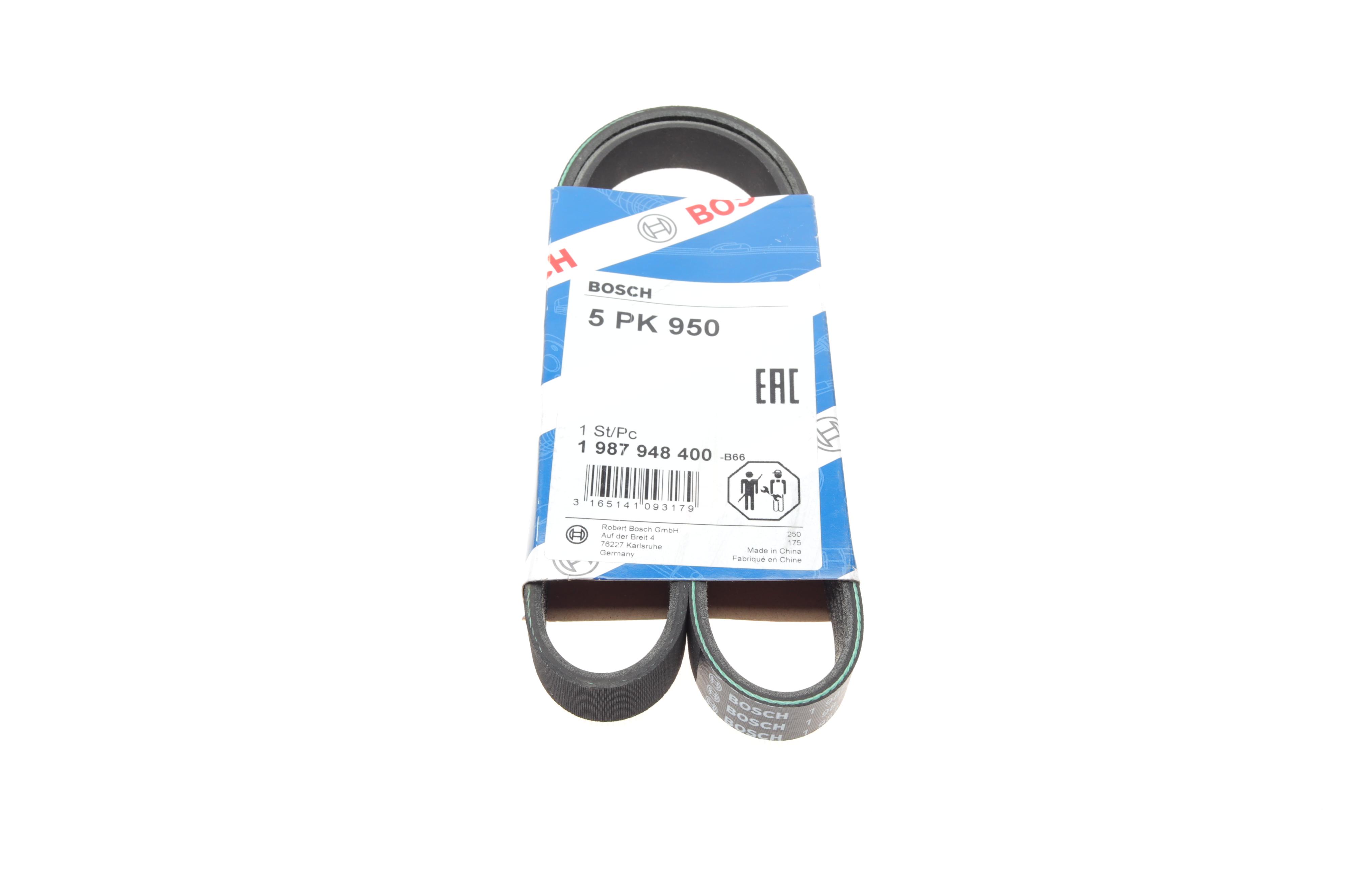 Ремінь генератора Audi A6 5.0 08-10/BMW 3 (E46) 1.6/1.8i 98-02/Suzuki Jimny 1.5 18- (5PK950)