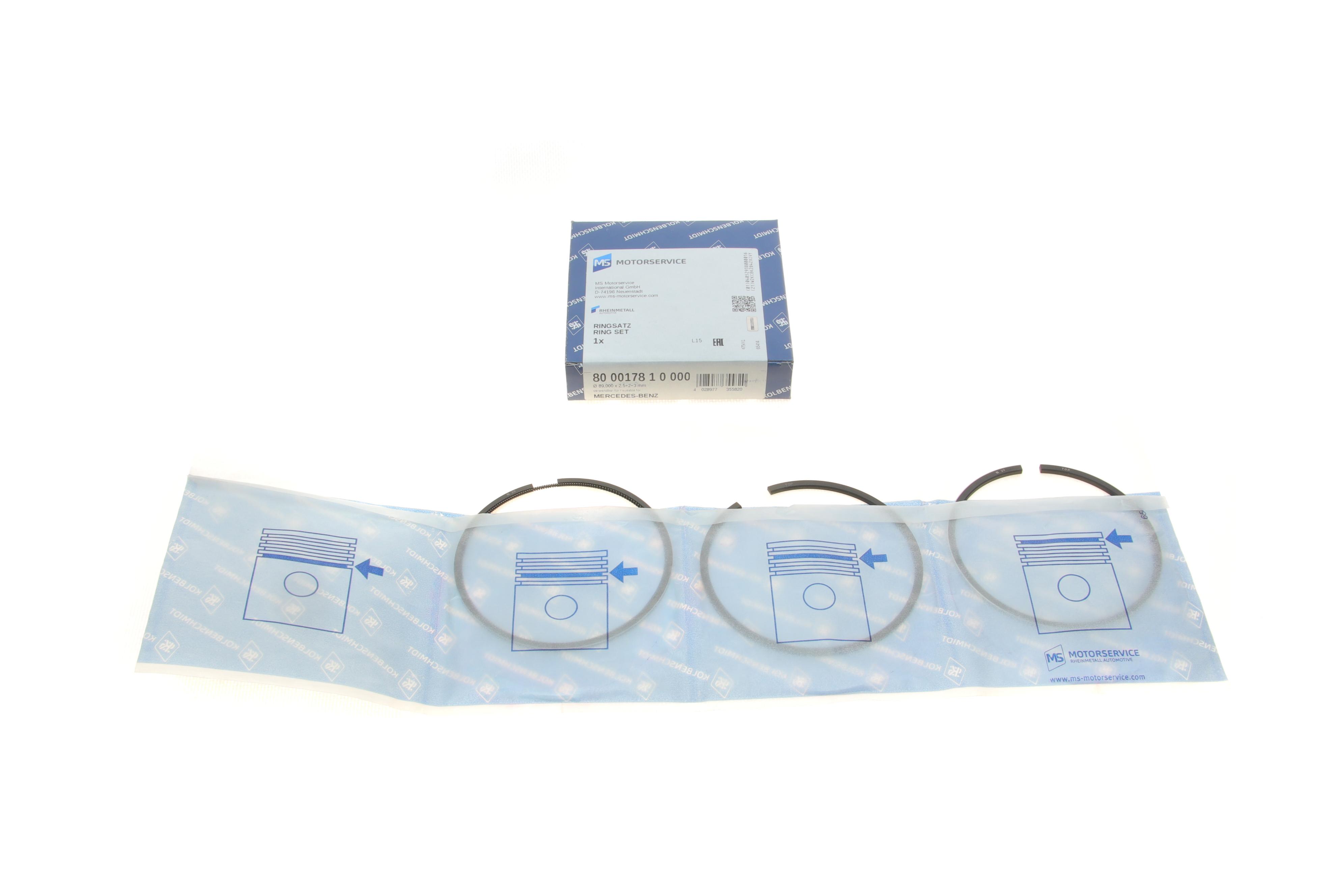 Кільця поршневі MB Sprinter OM602 2.9TDI (89.00mm/STD) (2.5-2-3)