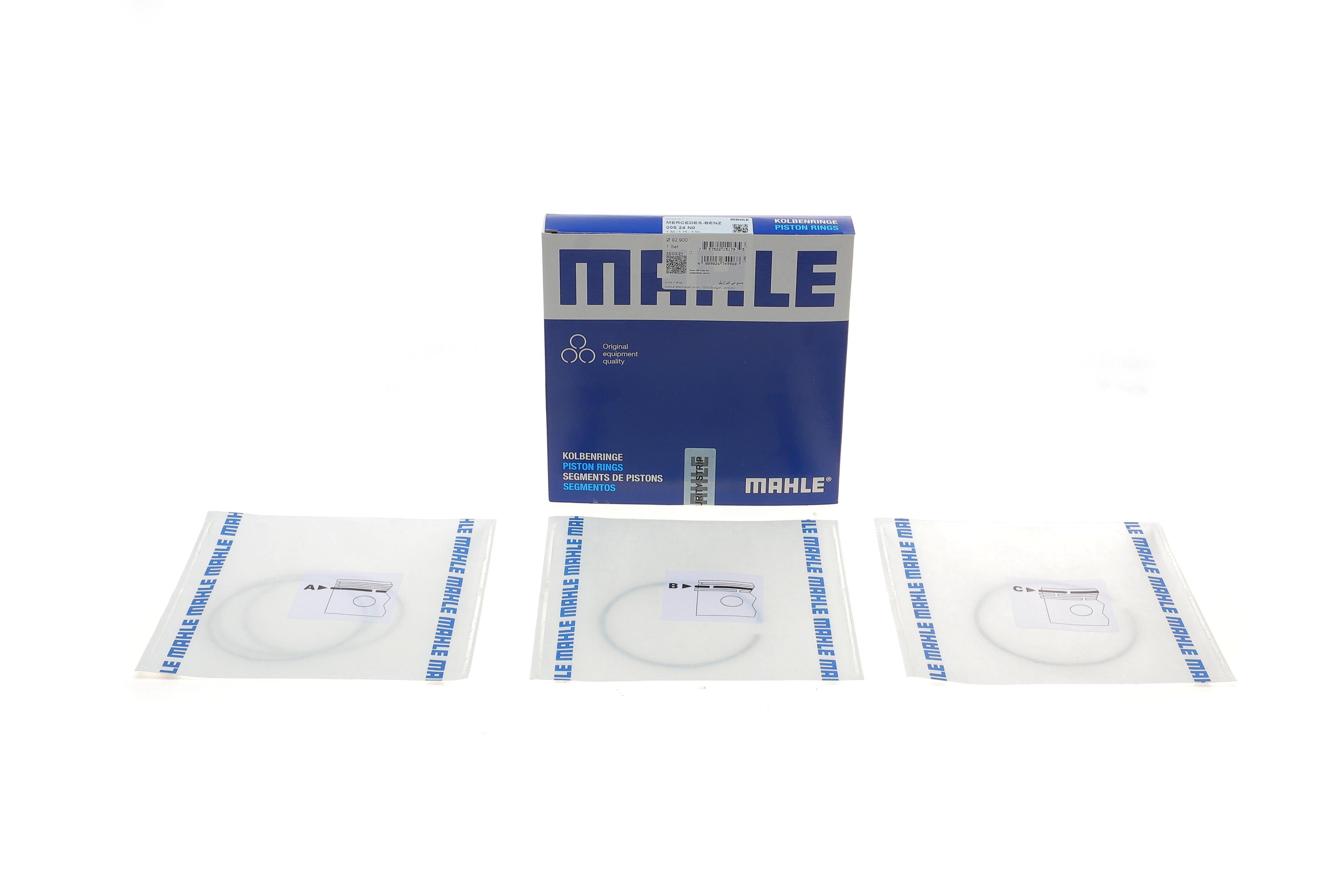 Кільця поршневі MB 3.5 (M272) 05-