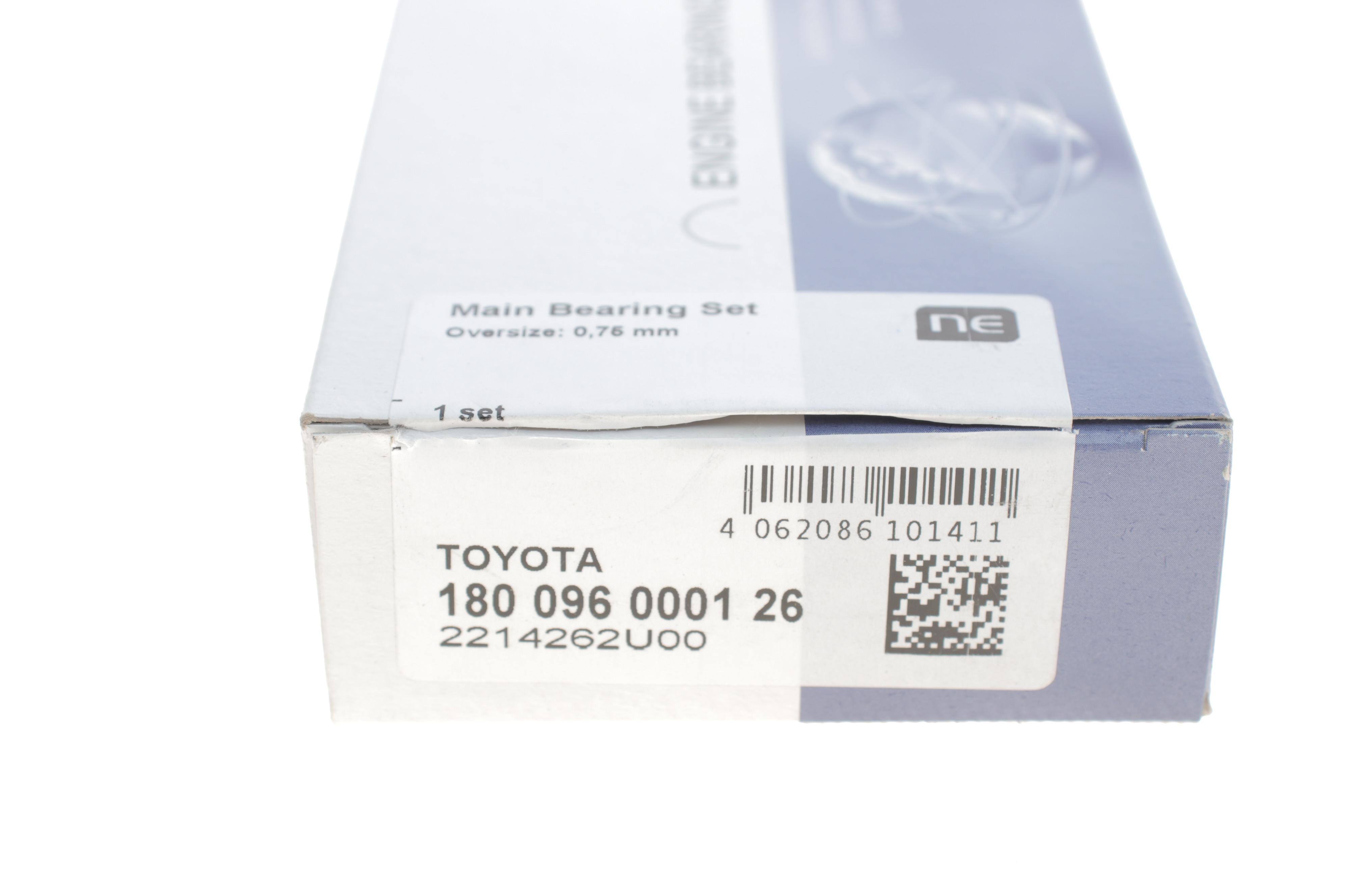 Вкладиші корінні Toyota Corolla/Starlet/Townace 1.0 (2K/4K/5K) 82-86 (+0.75) = 6096047500