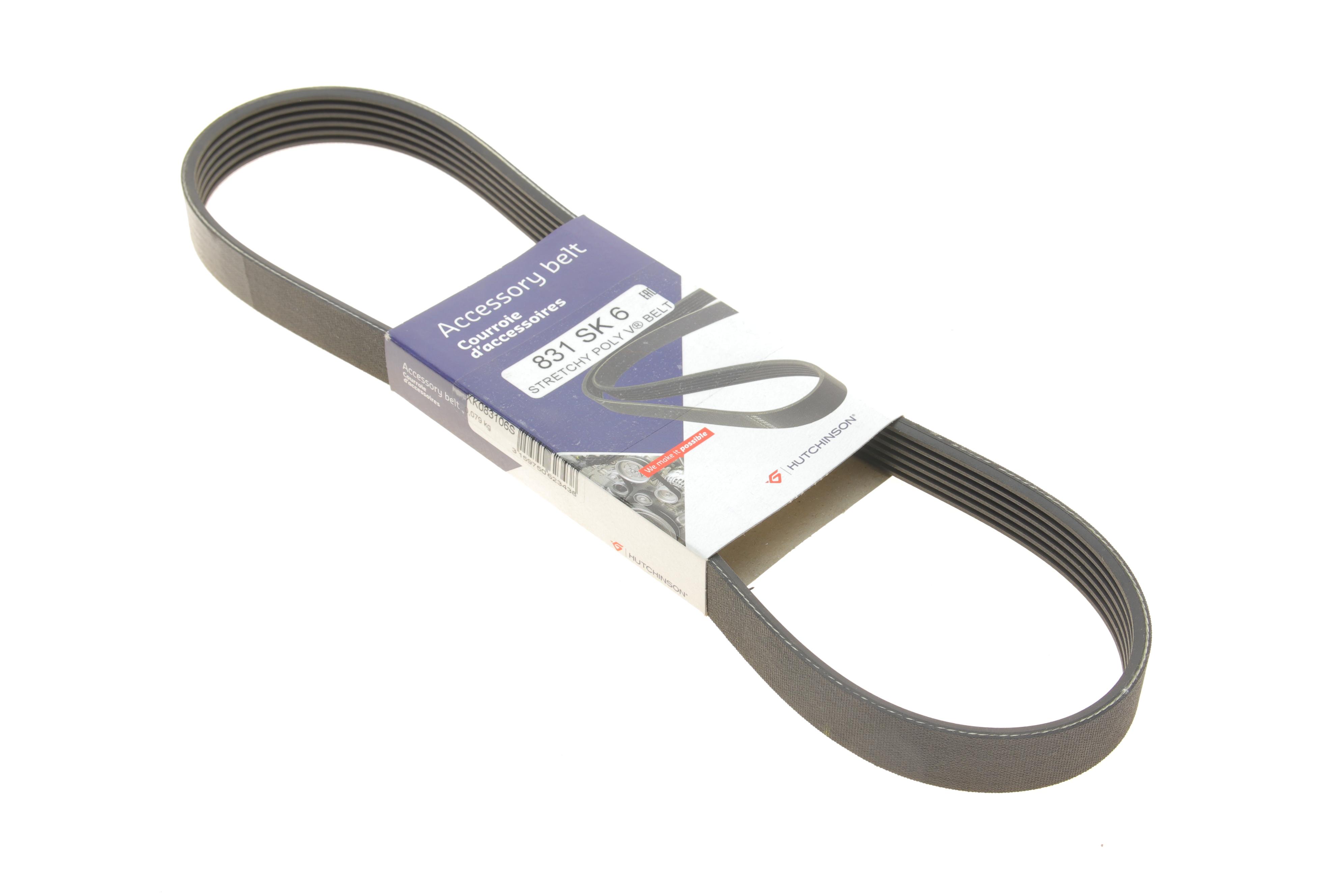 Ремінь генератора Ford Transit 2.0Di/TDCi 00- (-AC) (6PK831)