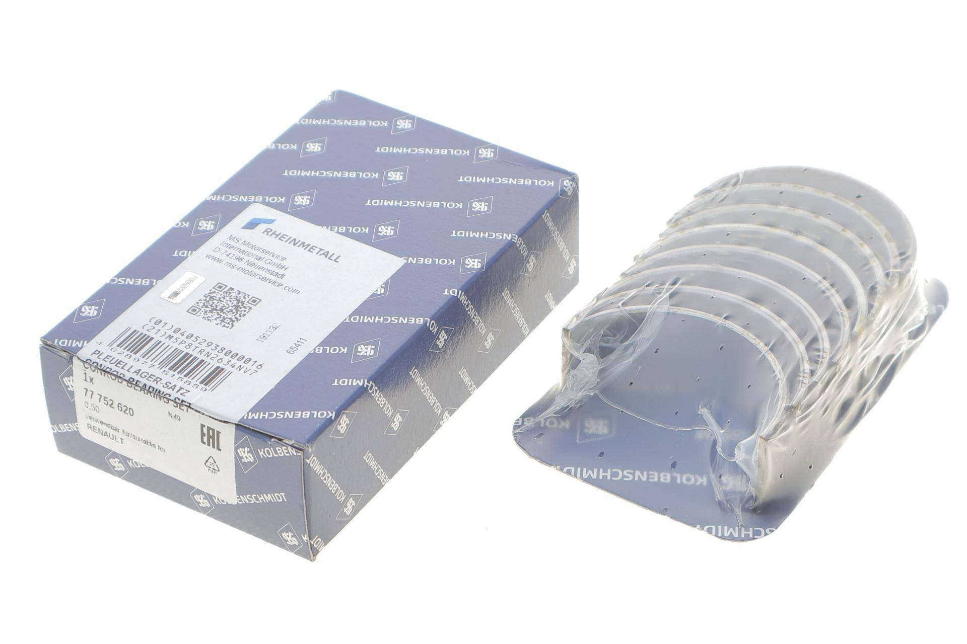 Вкладиші шатунні Renault Trafic 1.9dCi (+0.50)