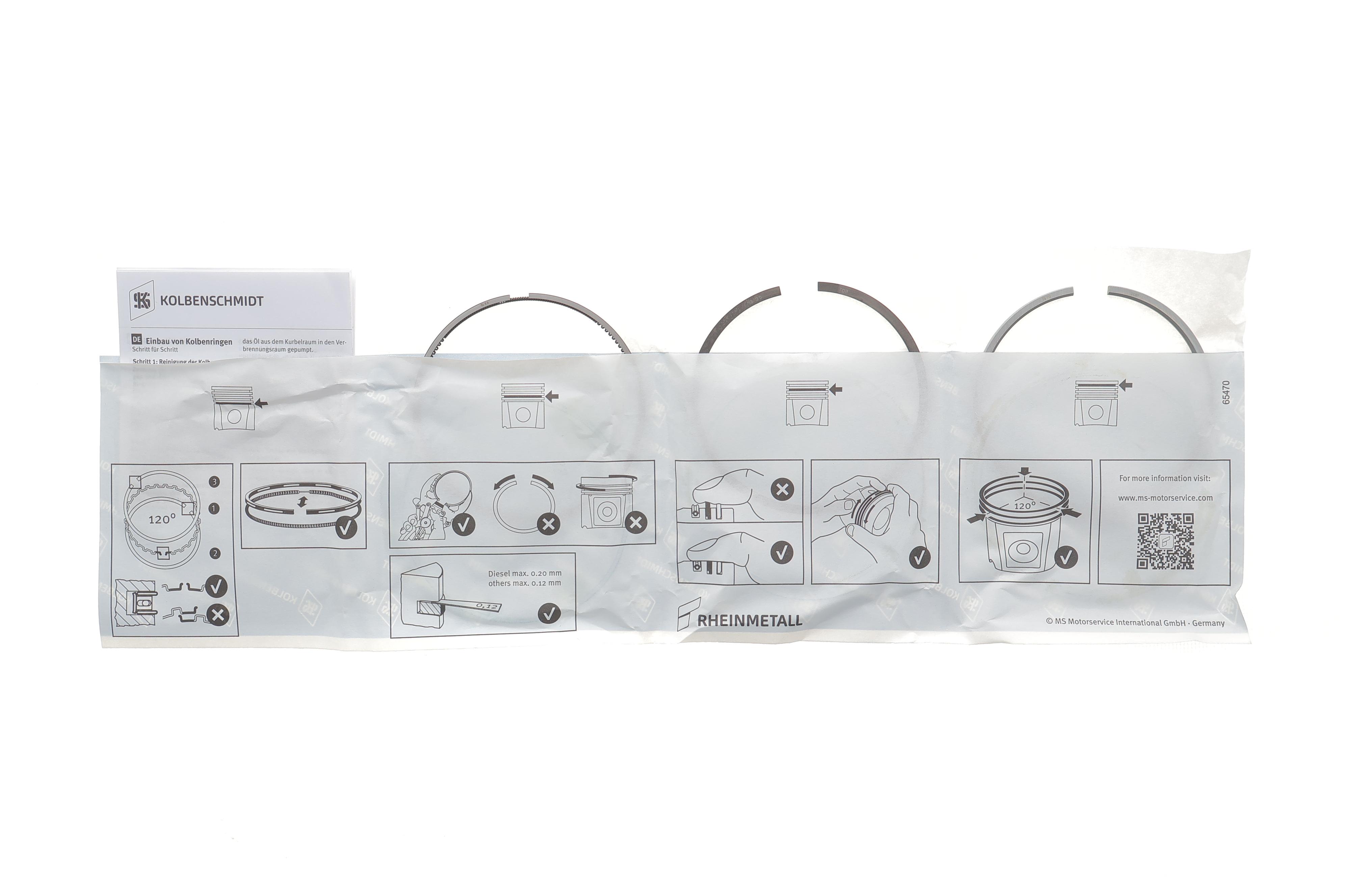 Кільця поршневі MB Sprinter 2.2CDI OM651 (83.50mm/+0.5) (2-1.75-2)