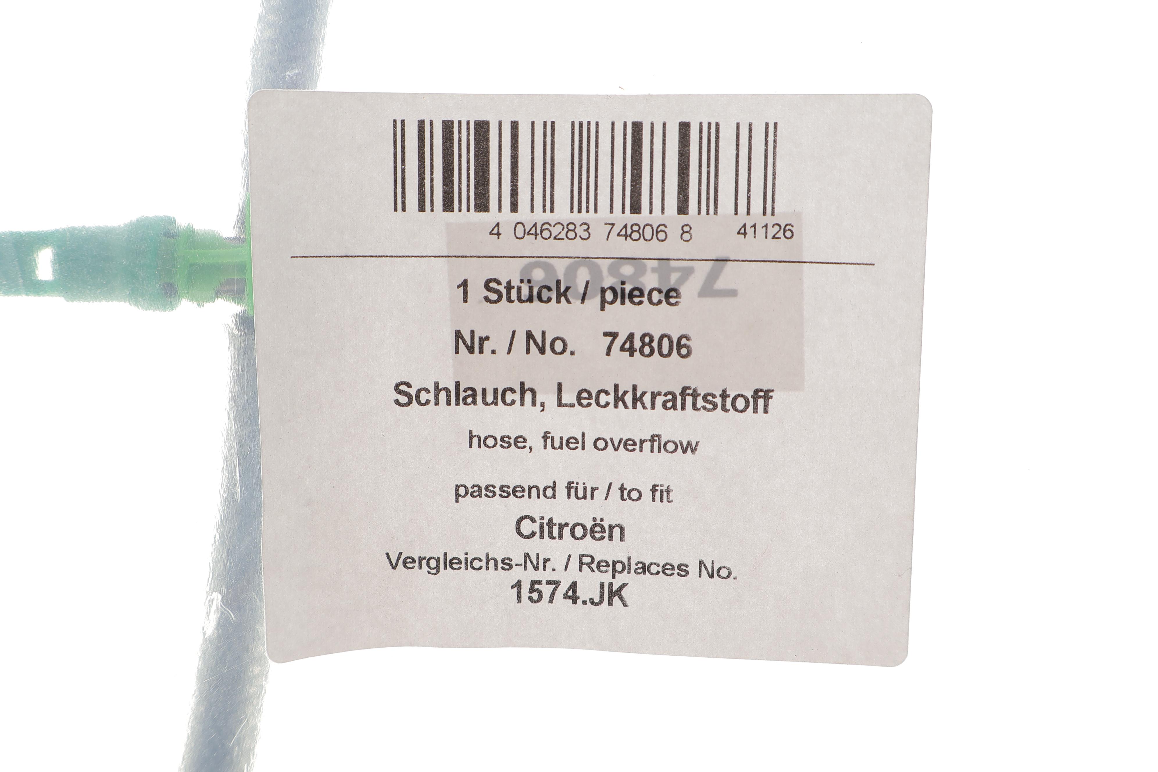 Шланг обратки Citroen Berlingo/Jumpy/Peugeot Expert/Partner 1.6HDI 06-