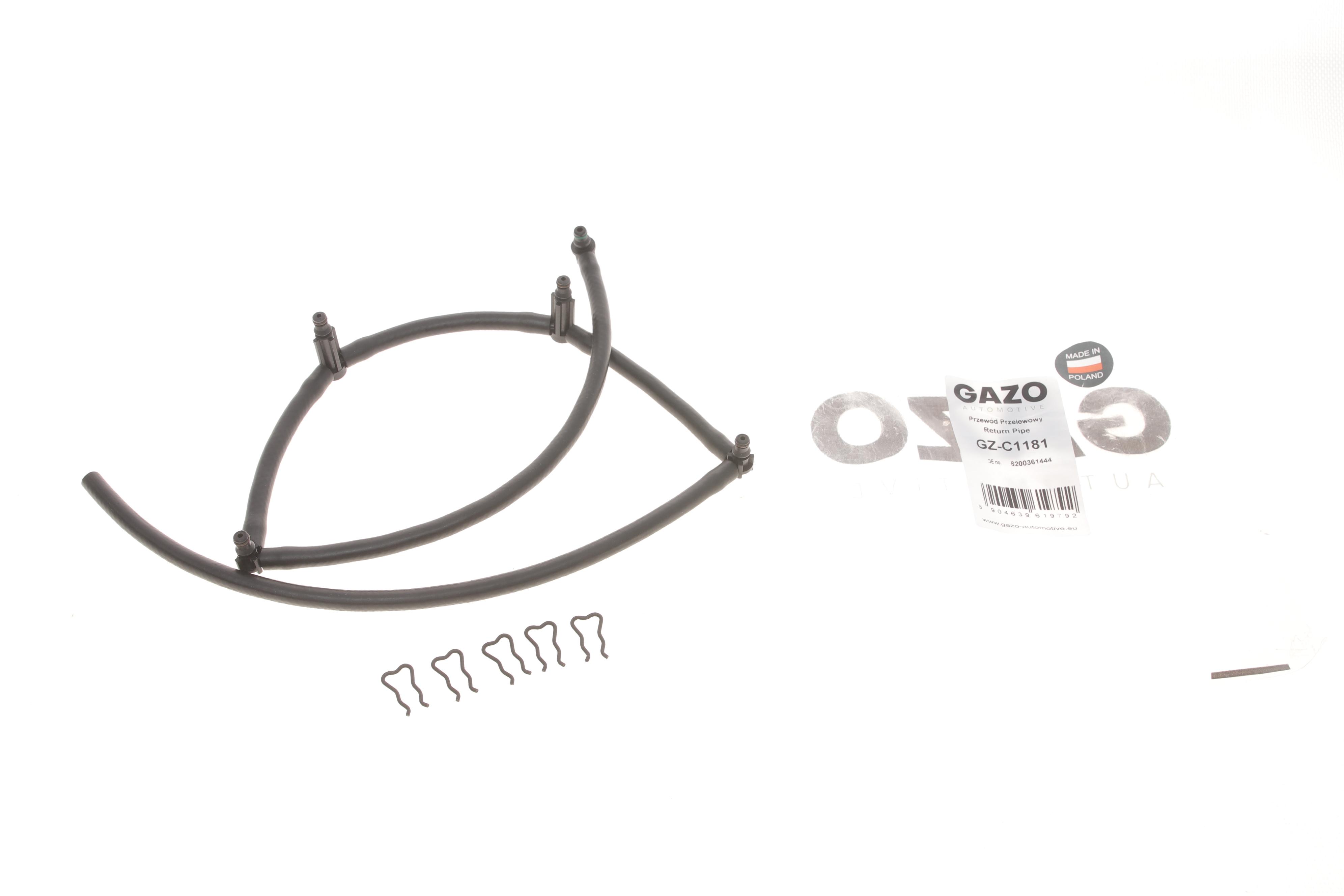 Шланг зливний Renault Trafic II 1.9 dCi 01- (к-кт)