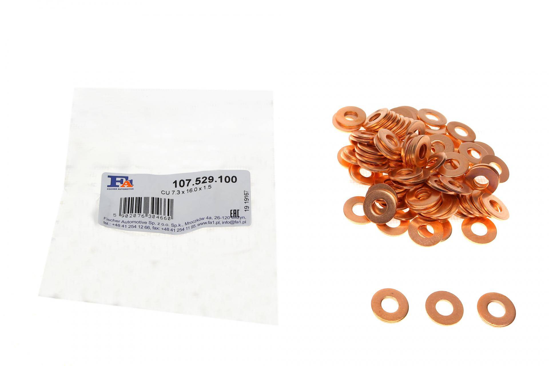 Шайба під форсунку Citroen Berlingo/Jumpy 2.0HDI/ MB Sprinter/Vito CDI (7.3x16x1.5) (к-кт 100шт)