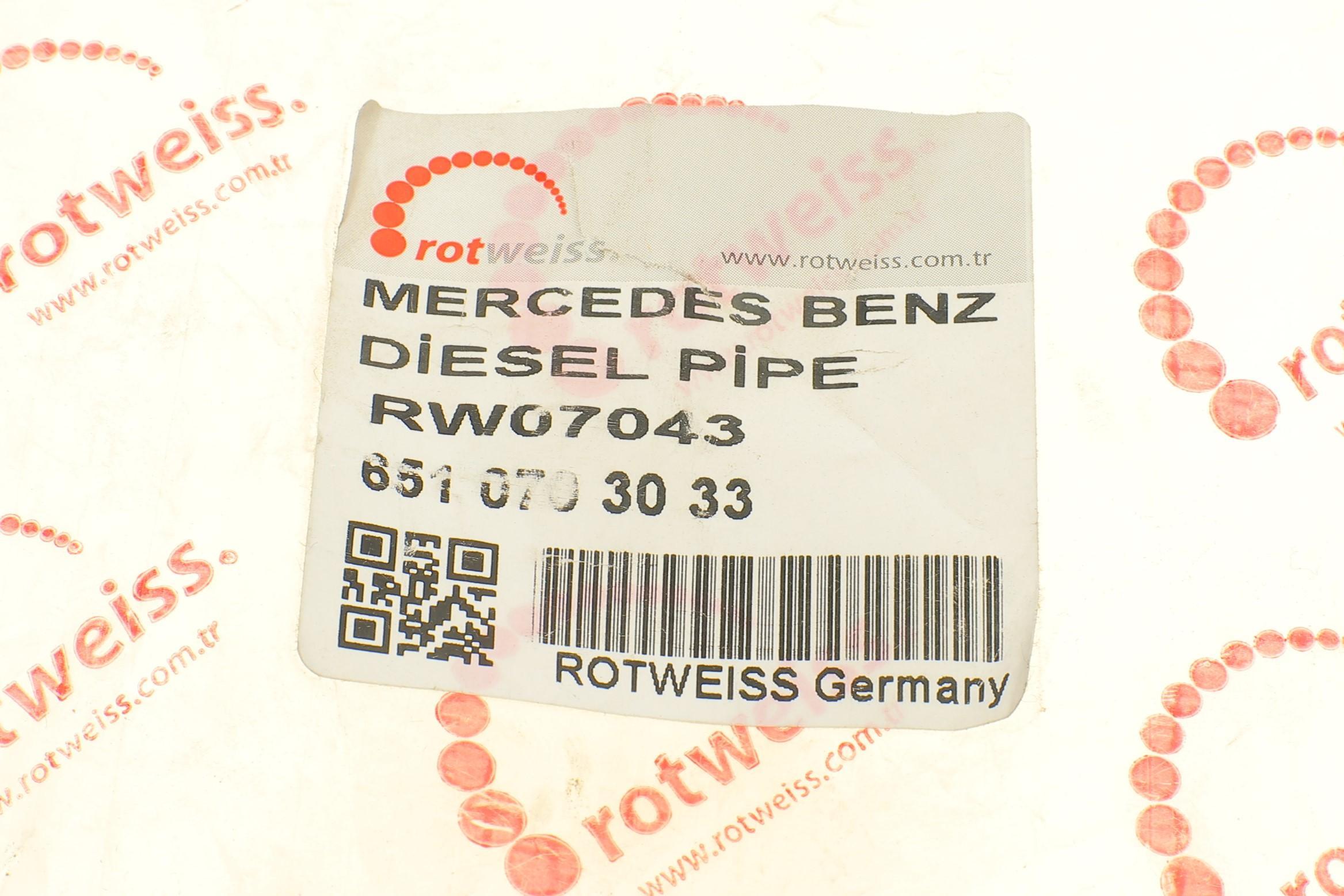 Трубка паливна MB Sprinter/Vito OM651 2.2 CDI 09- (ПНВТ - палив. рейка)