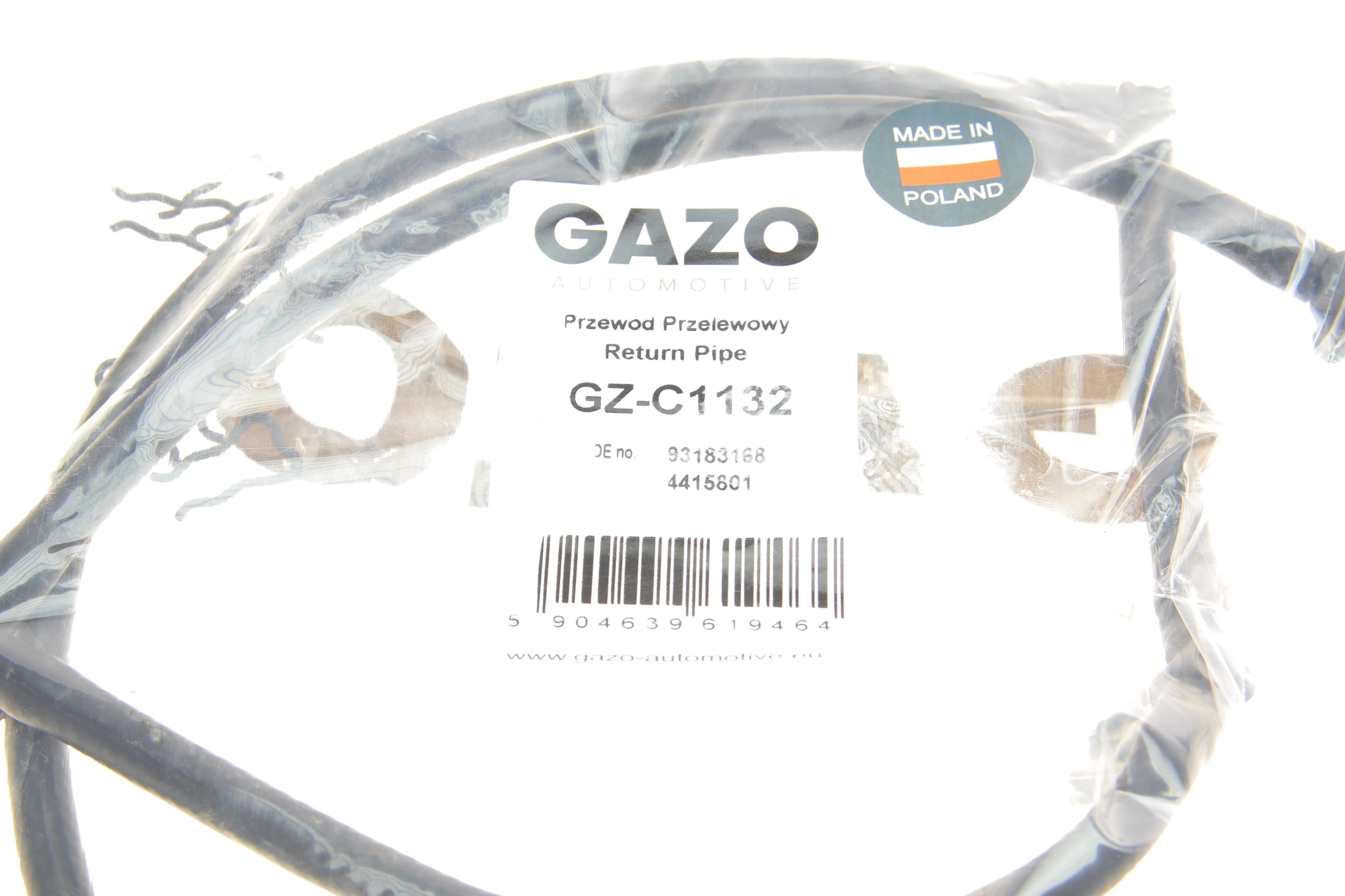 Шланг зливний Opel Movano A/Vivaro A 1.9 DI/DTI 01- (к-кт)