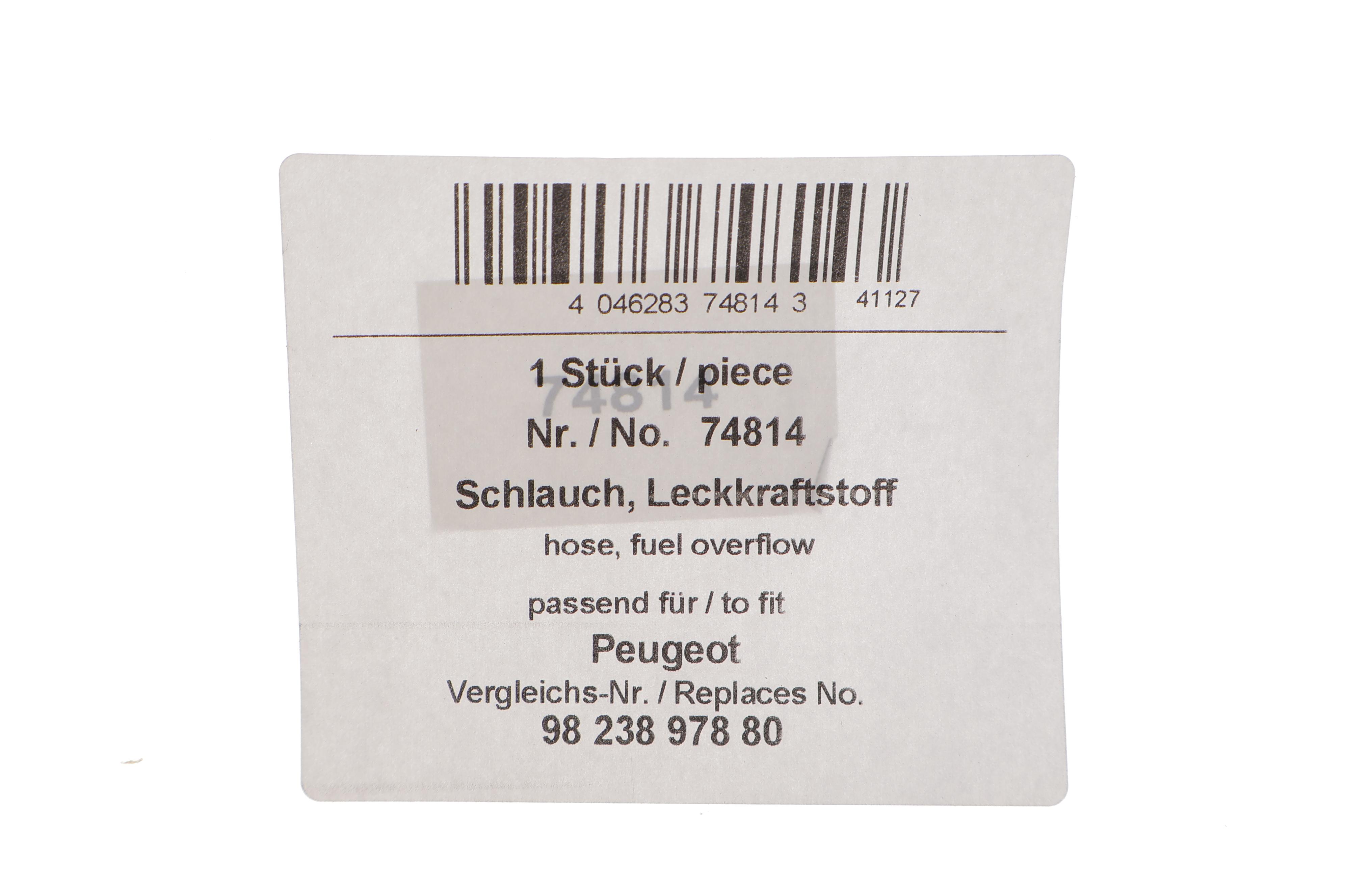 Шланг зливний Citroen Berlingo/Jumpy 1.6HDi/BlueHDi 08-