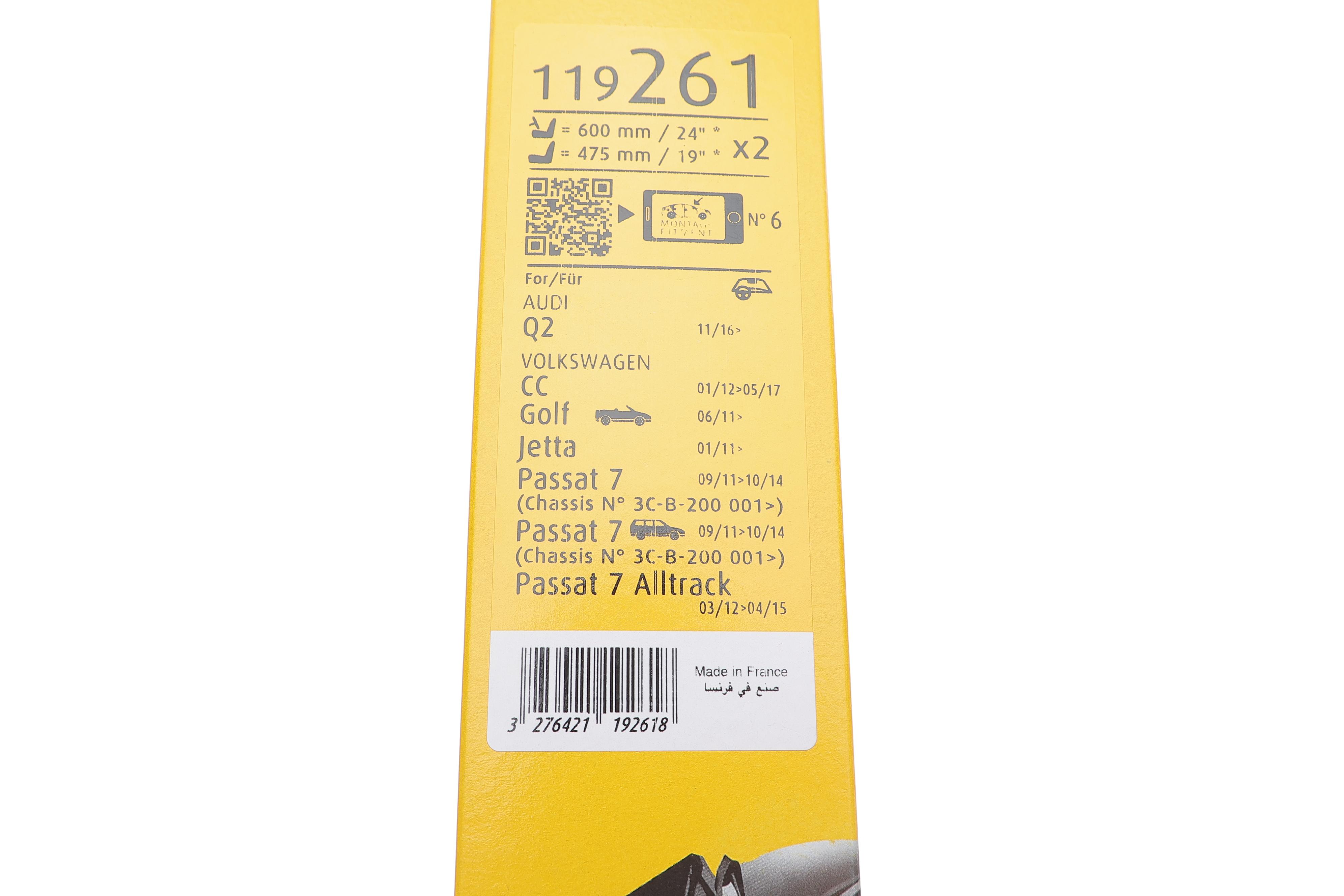 Щітки склоочисника (600/480мм) VW Passat/Golf VI 05-