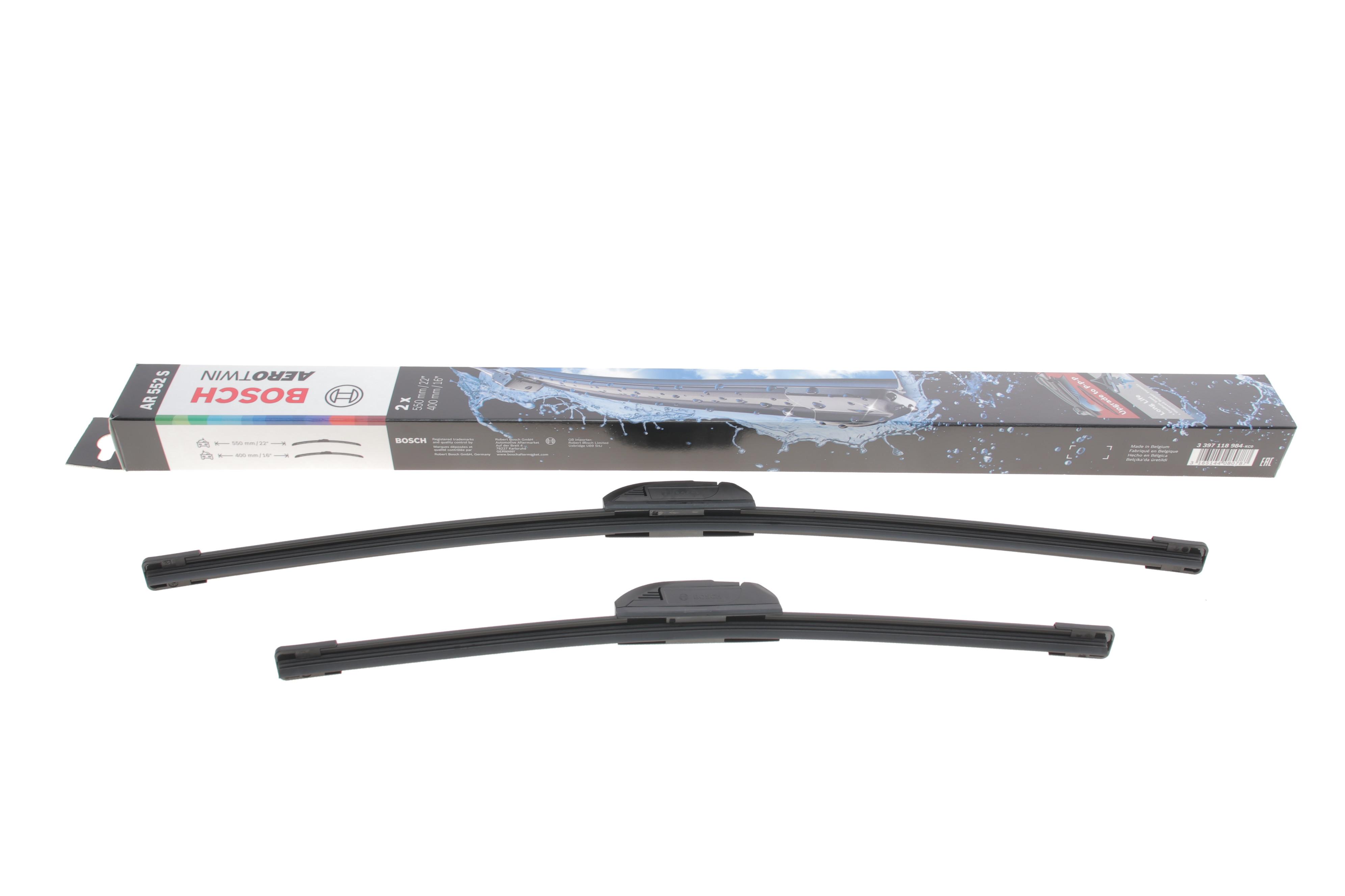 Щітки склоочисника (550/400мм) Hyundai Accent/Chevrolet Aveo/Dacia Dokker 03- Aerotwin