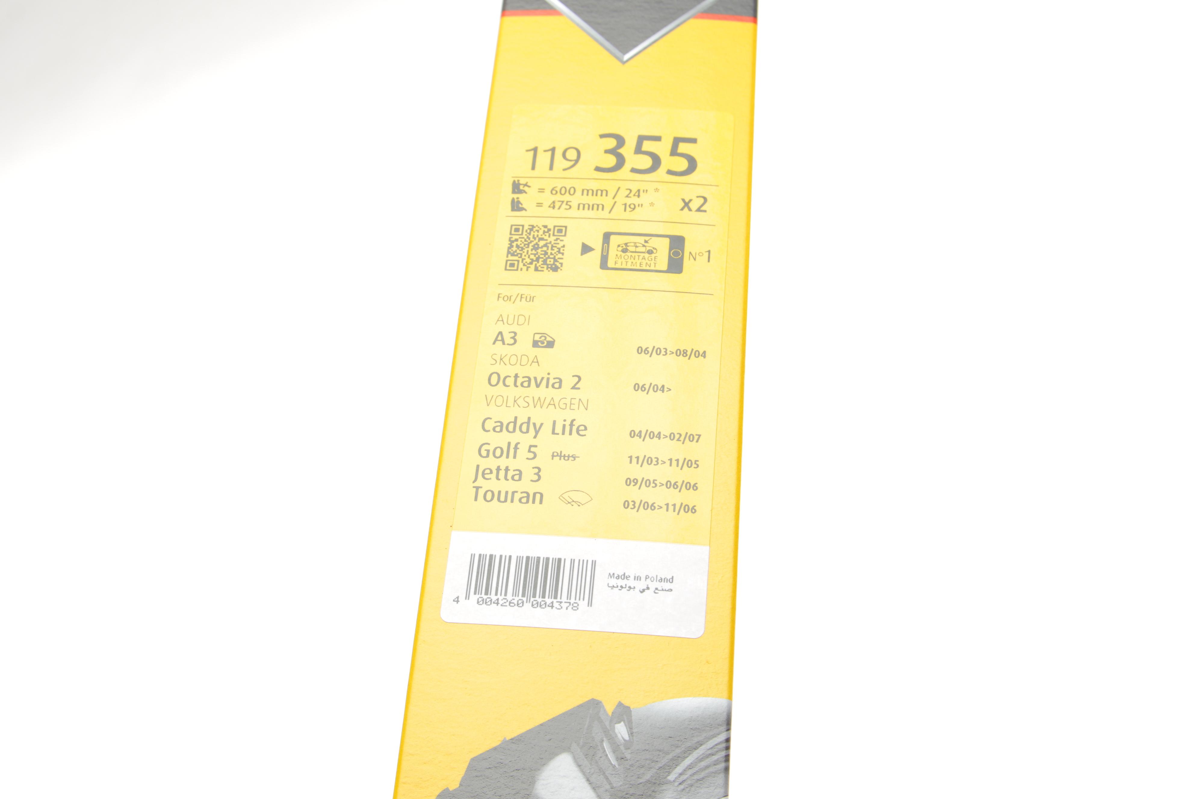 Щітки склоочисника (600/475мм) VW Caddy 03-