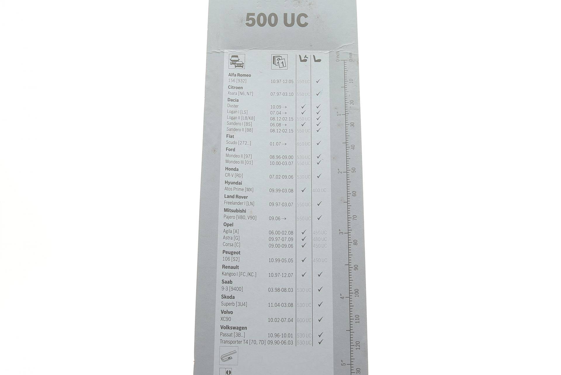 Щітка склоочисника (500мм) Audi A6/Citroen Jumpy/Fiat Ducato/Fiat Scudo/VW LT 75- Eco