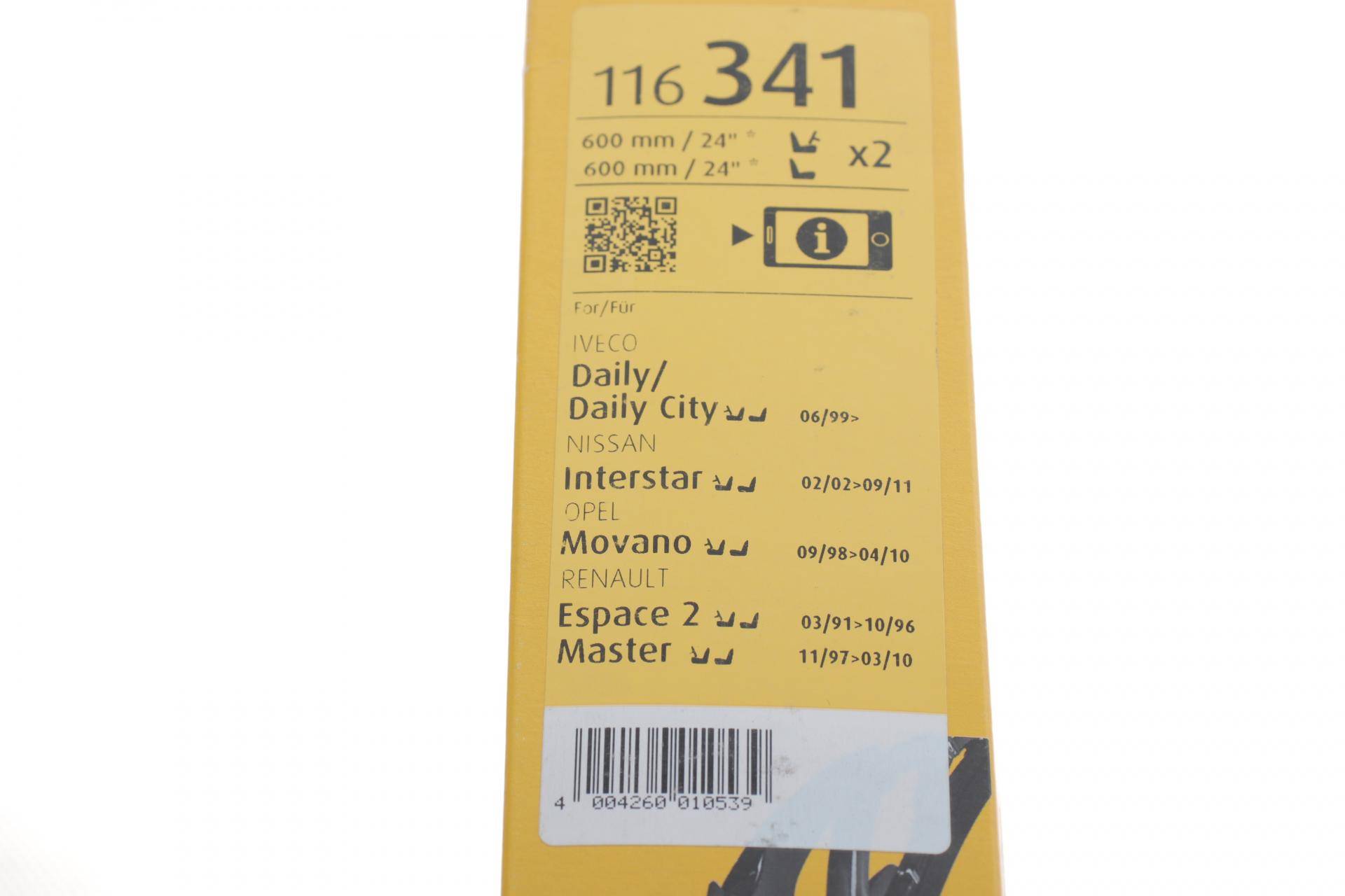 Щітки склоочисника (600/600мм) Renault Master/Iveco Daily 00-