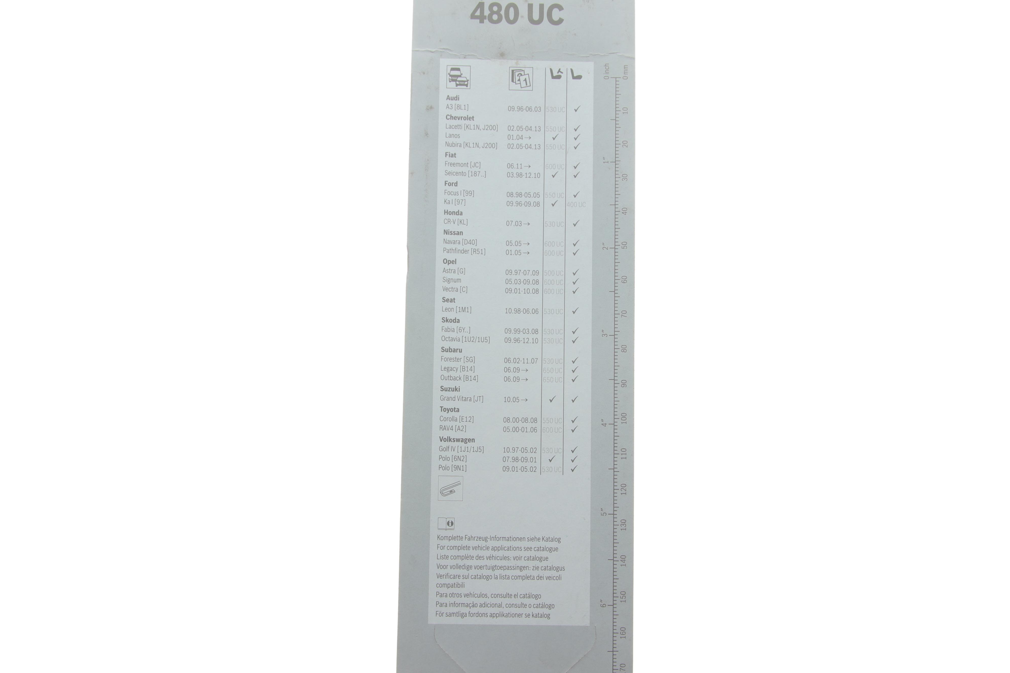 Щітка склоочисника (480мм) VW Polo/Golf IV/Skoda Octavia/Renault Laguna/Opel Omega 86-